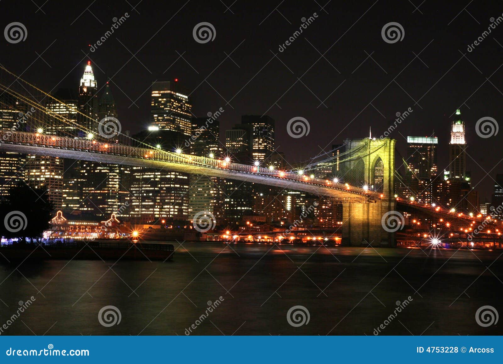 Brookly Bridge stock photo. Image of background, landmarks - 4753228