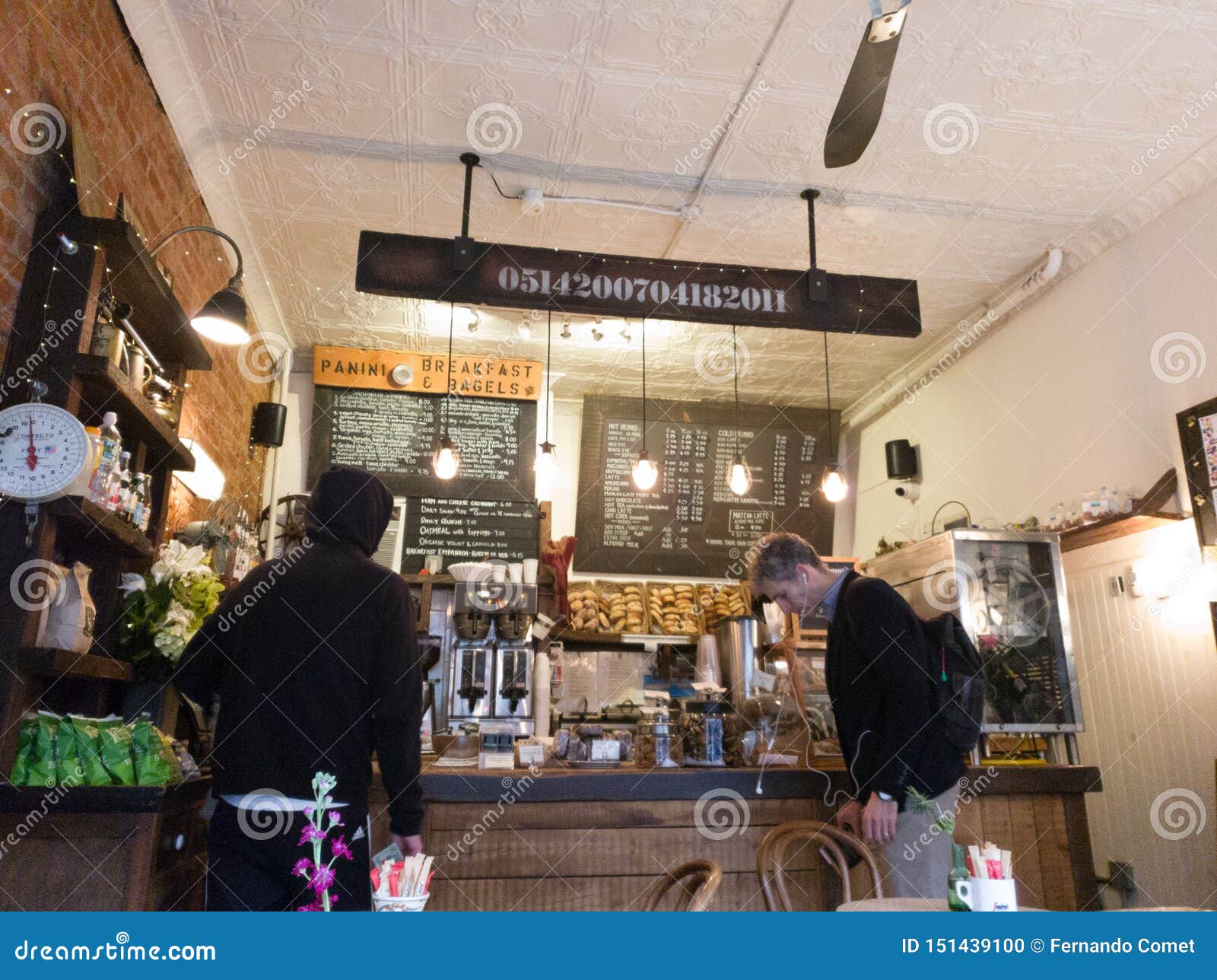 Brooklyn Breakfast and Bagels Place Editorial Image Image of rustic
