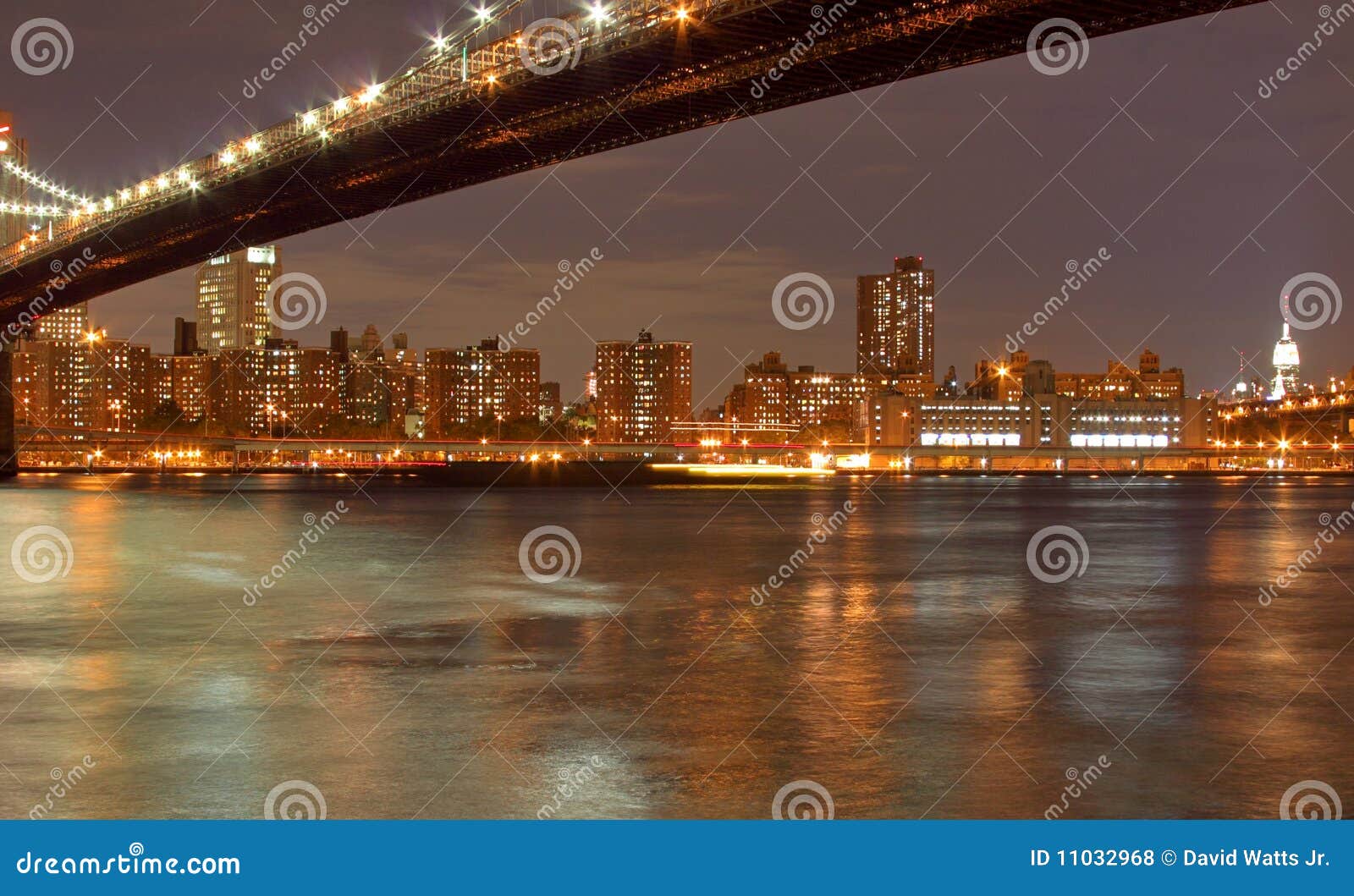Brooklyn Bridge & New York City Stock Photo - Image of night, brooklyn ...