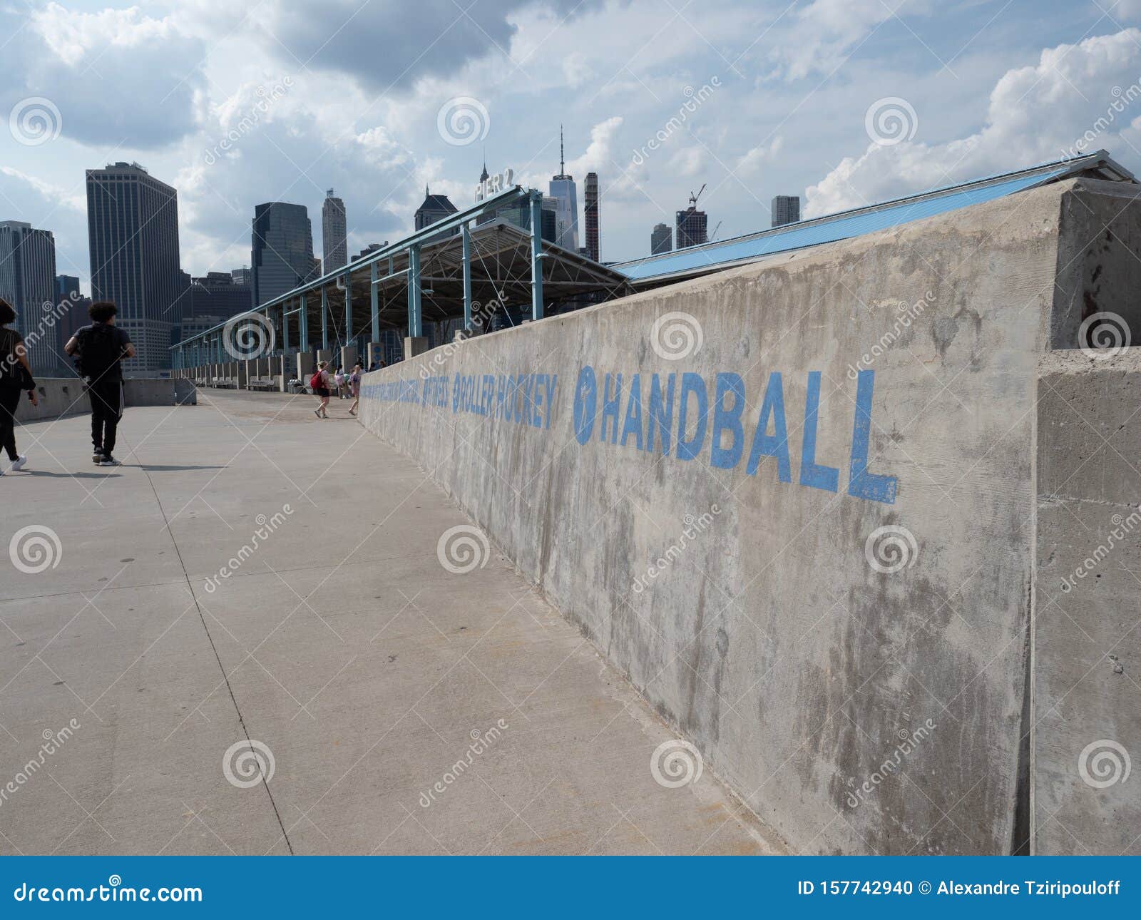 Brooklyn Bridge Park Pier 2 Handball Courts Image éditorial Image du
