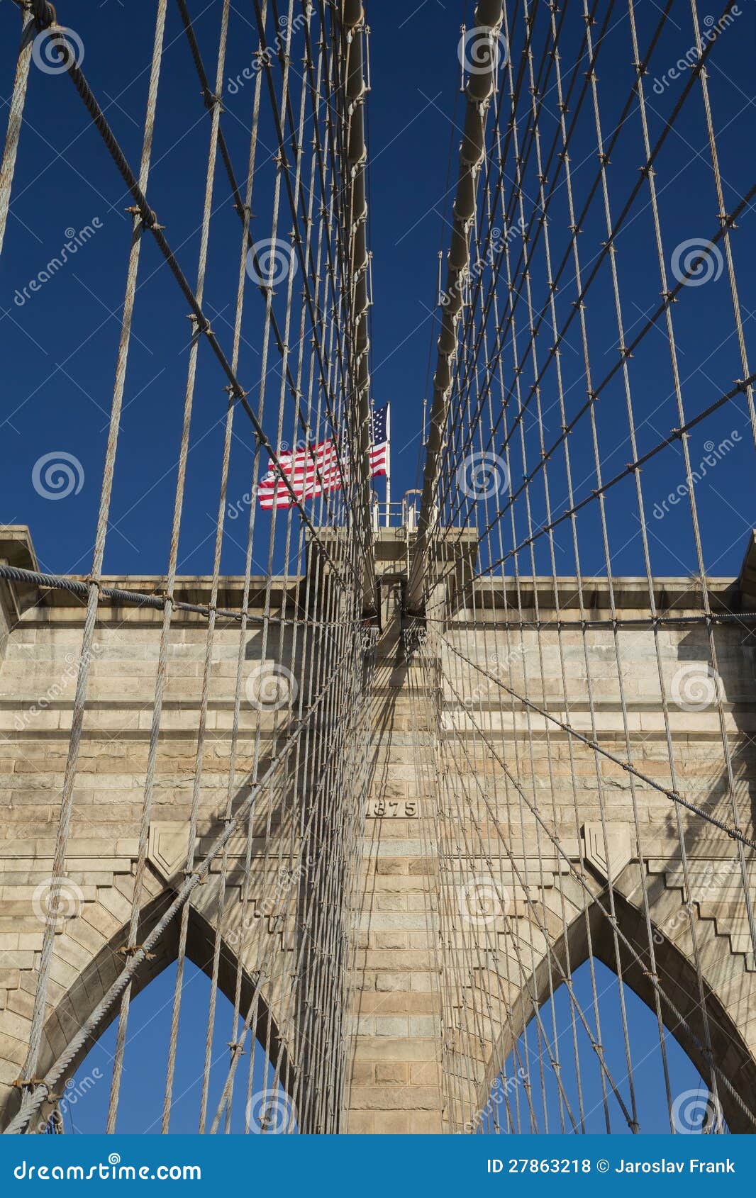 Brooklyn Bridge Pillar stock photo. Image of architecture 27863218
