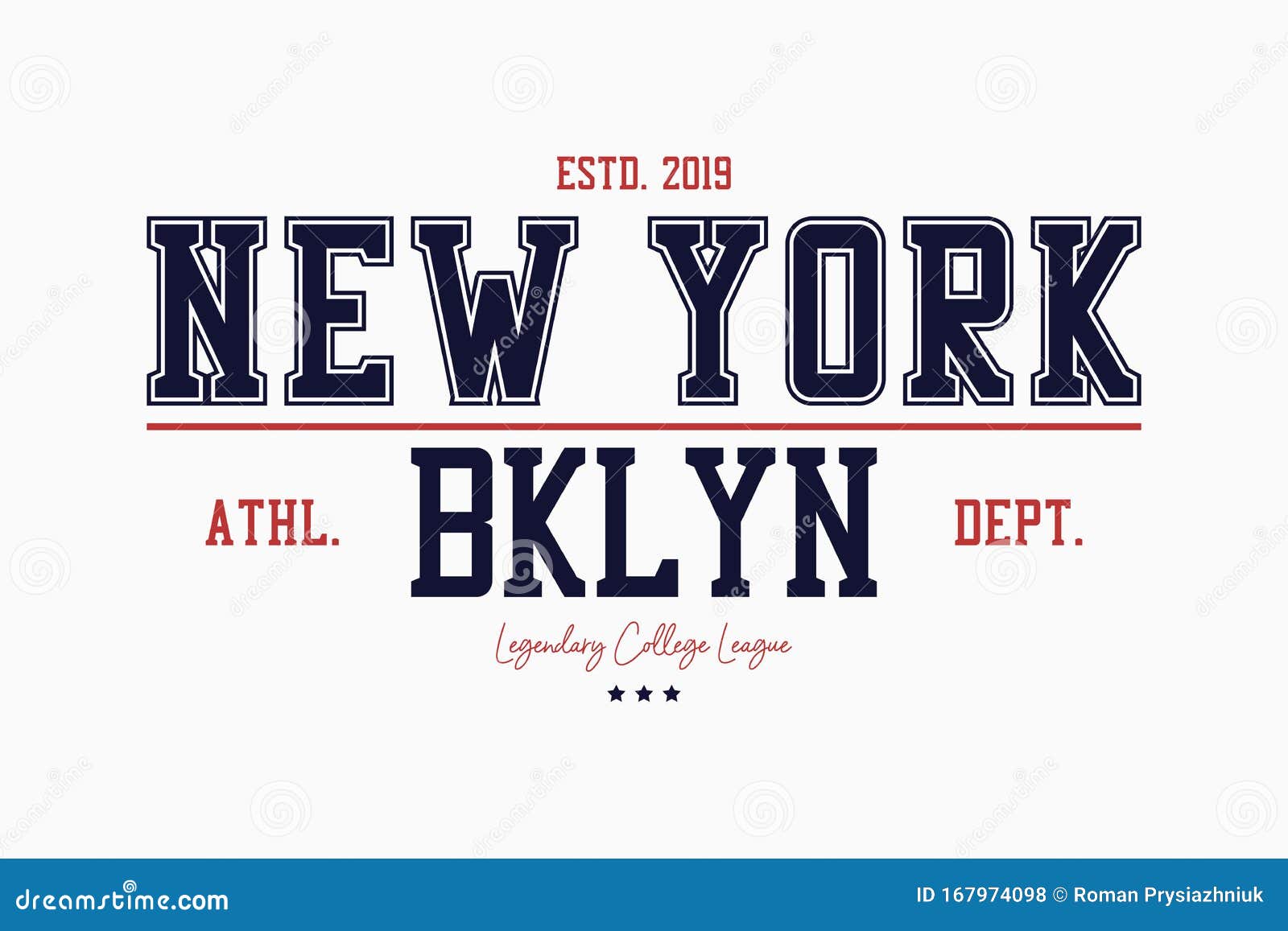 Brooklyn, Placa Gráfica De Slogan De Nova Iorque Para T-shirt