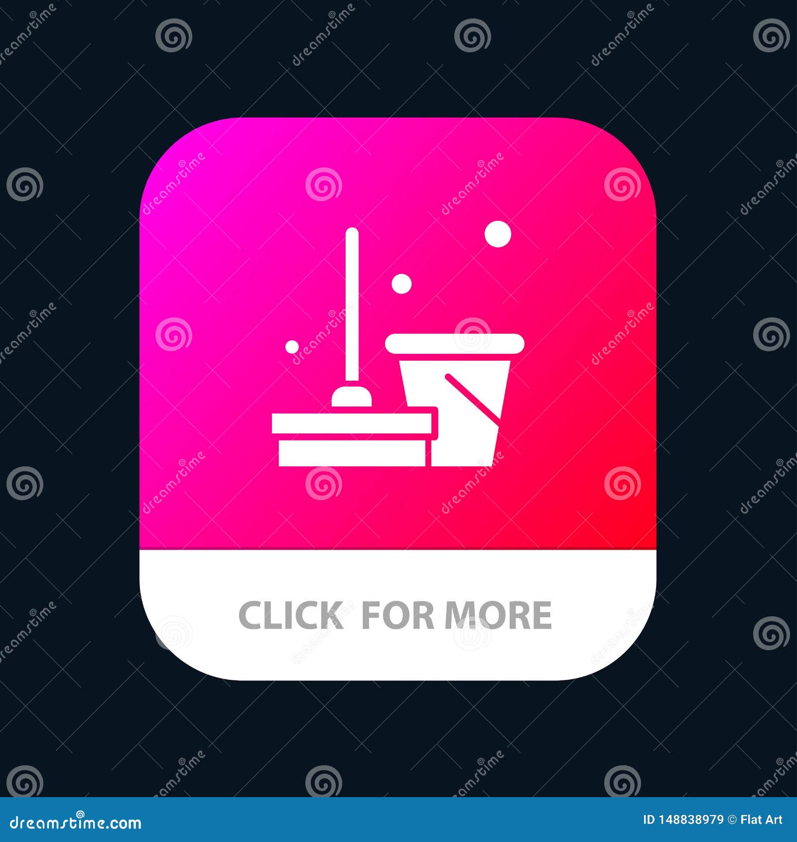 Broom, Clean, Cleaning, Sweep Mobile App Button. Android ...