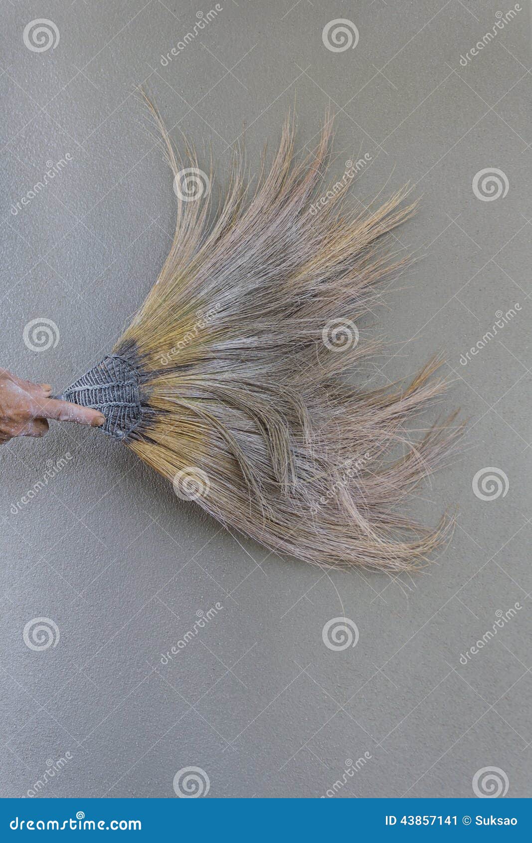 Broom in construction stock image. Image of wall, builder 43857141