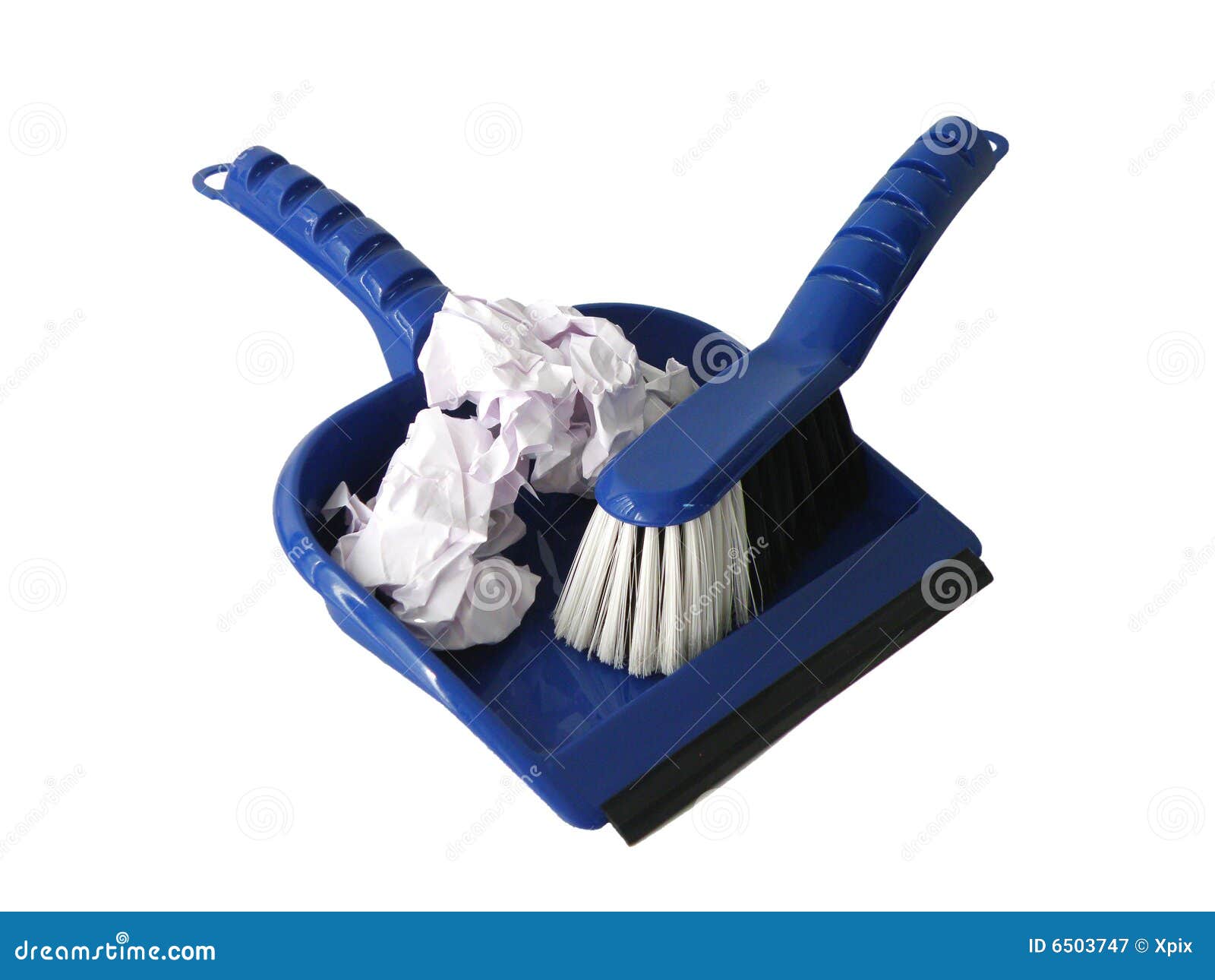 Broom and Dustpan with Garbage Stock Image Image of bristle, tools