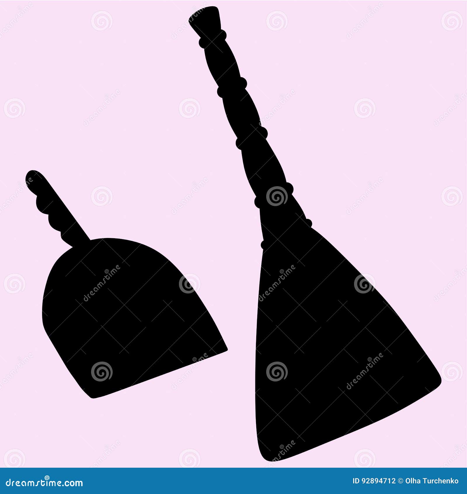 Broom and dustpan vector stock vector. Illustration of equipment 92894712