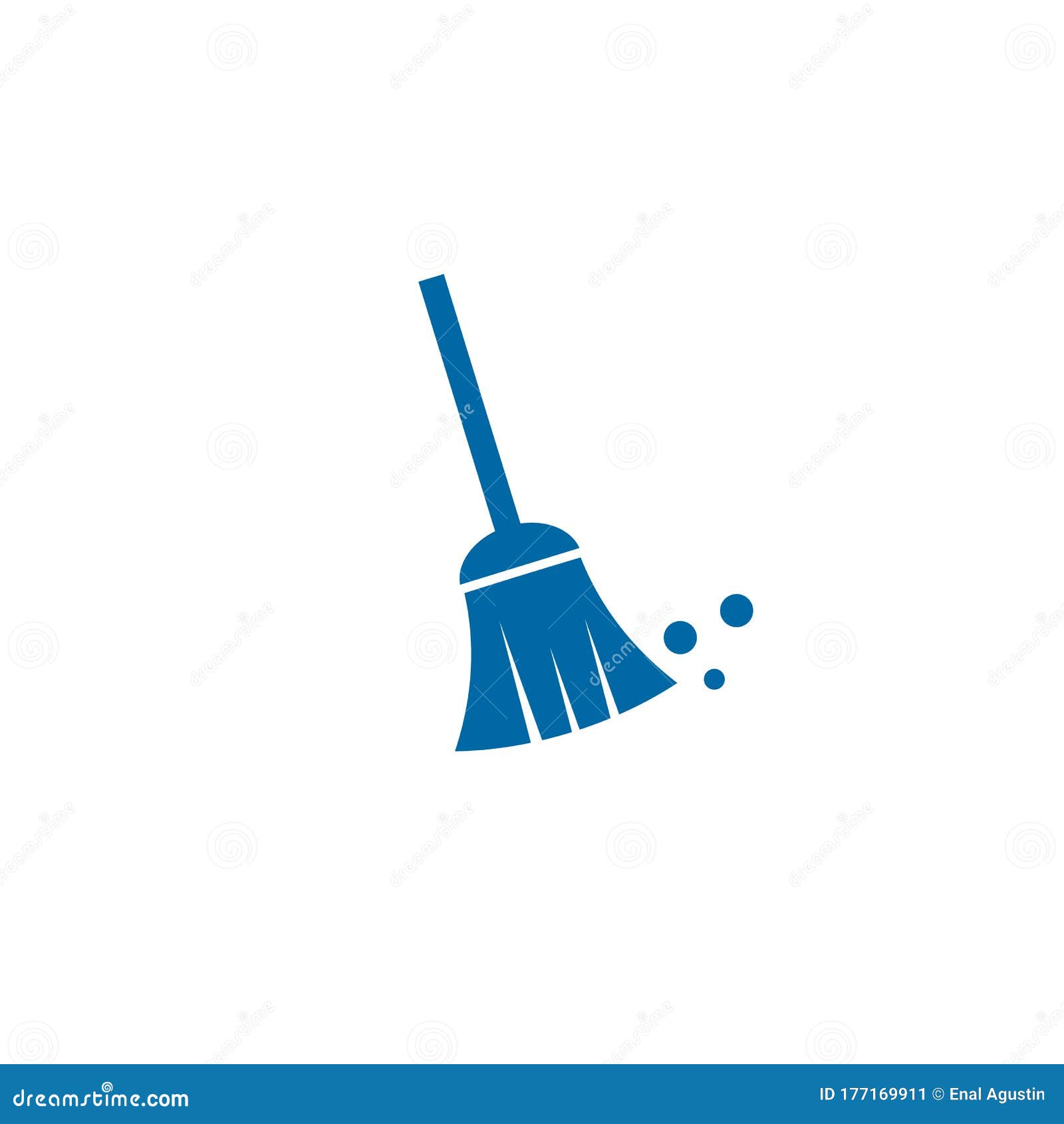 Broom Logo Design Icon Vector Template Stock Vector Illustration of