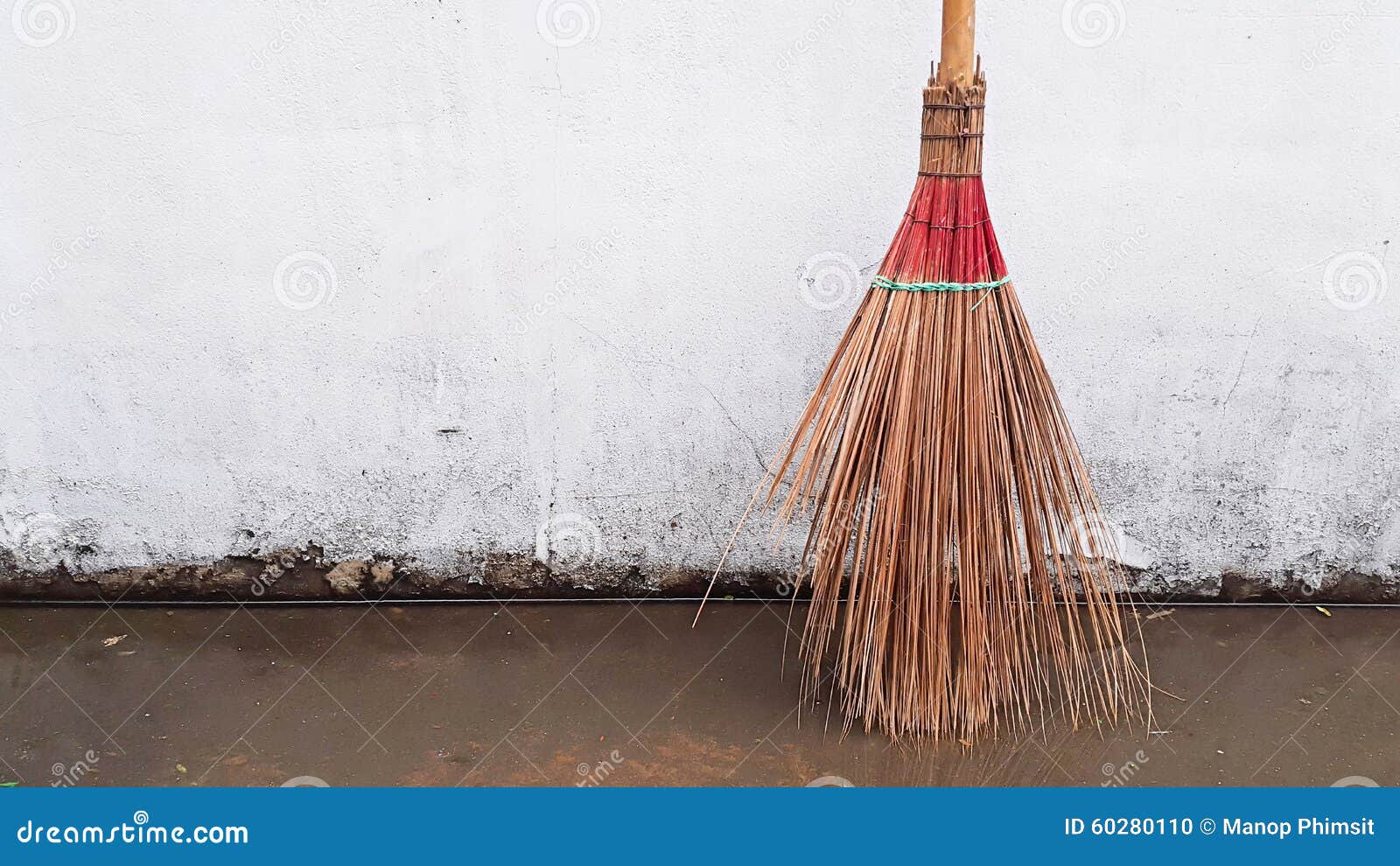 Broom stock photo. Image of concrete, sweeping, cement 60280110