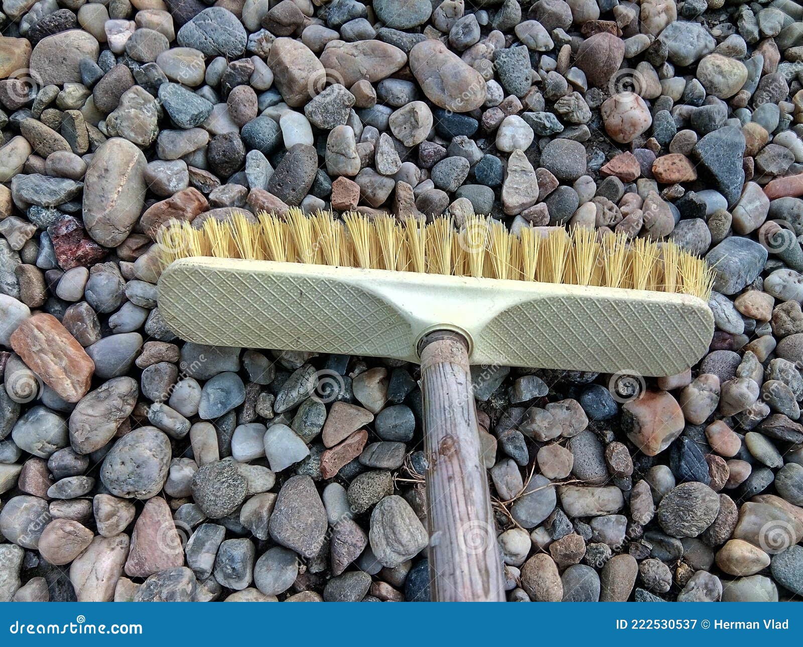 Broom on stones at farm stock image. Image of people 222530537