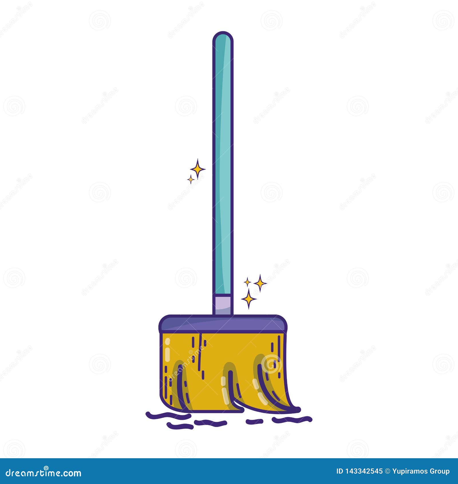 Broom Sweep Equipment To Clean House Stock Vector Illustration of