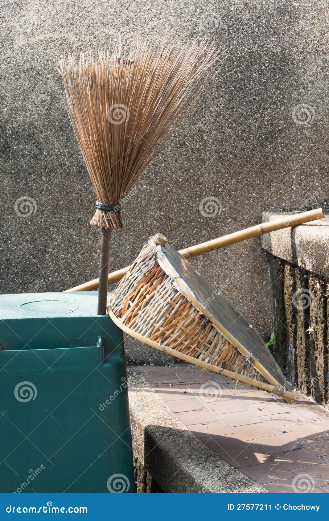 Broom Sweep the Trash Equipment Cleaning Stock Image Image of floor