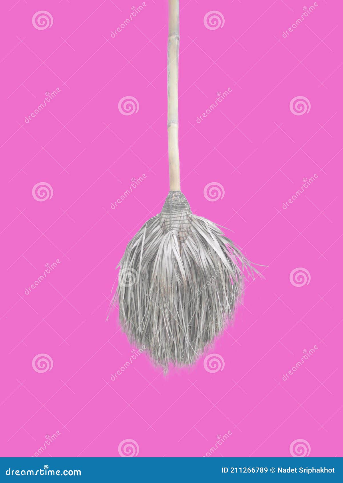 Vintage Broom Stick With A Separating Sticker. RoyaltyFree Stock Photography CartoonDealer