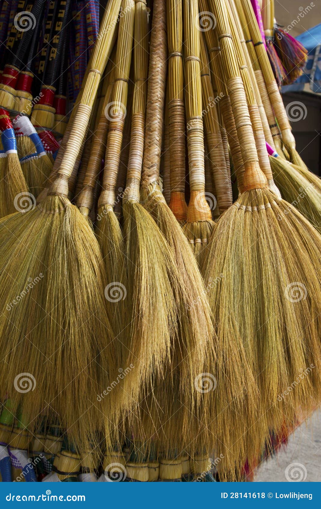 Brooms and broomsticks stock photo. Image of straw, asia 28141618