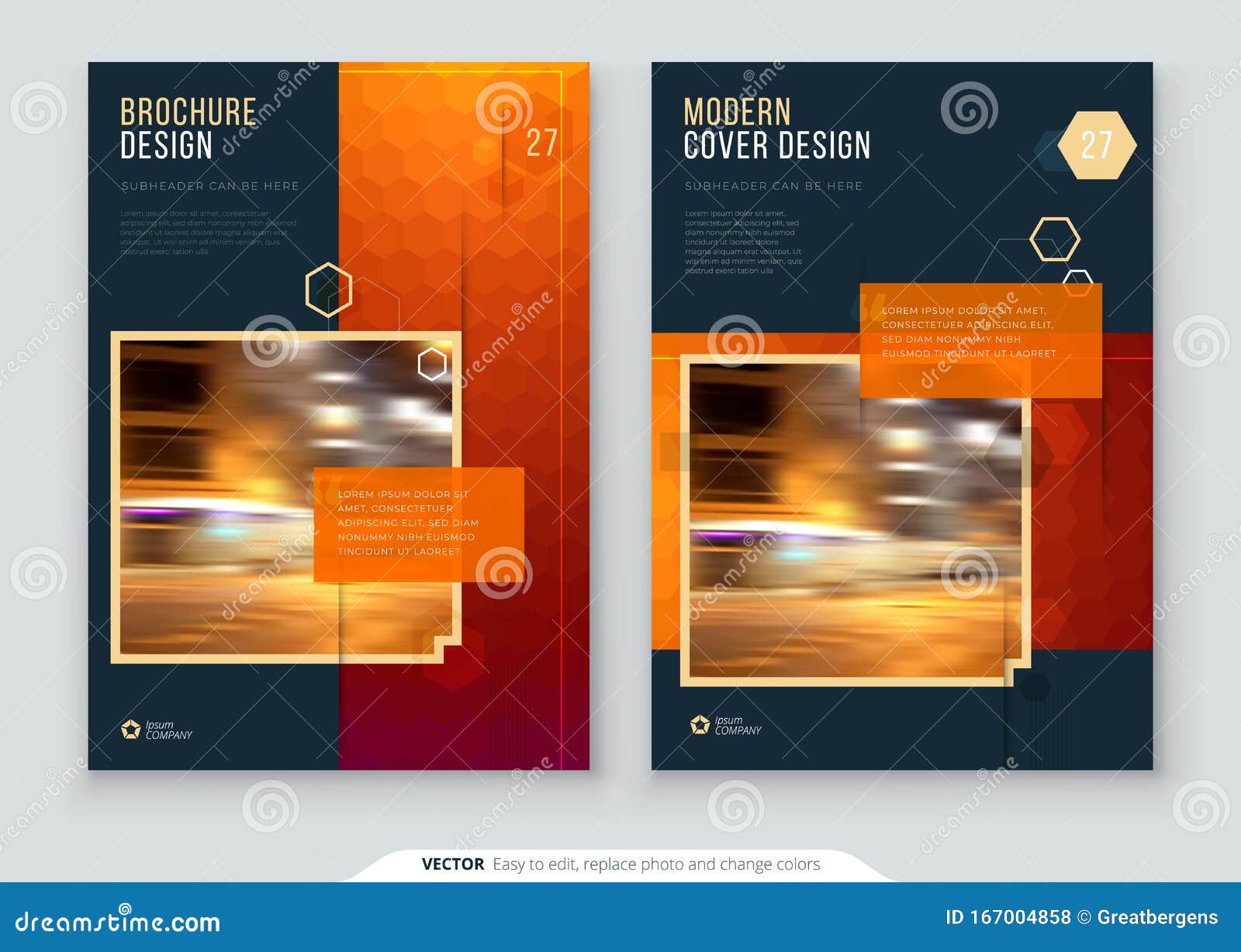 Broschure Cover Template Fur Broschure Bericht Katalog Magazin Layout Mit Hellen Farbformen Und Abstract Vektor Abbildung Illustration Von Broschure Template