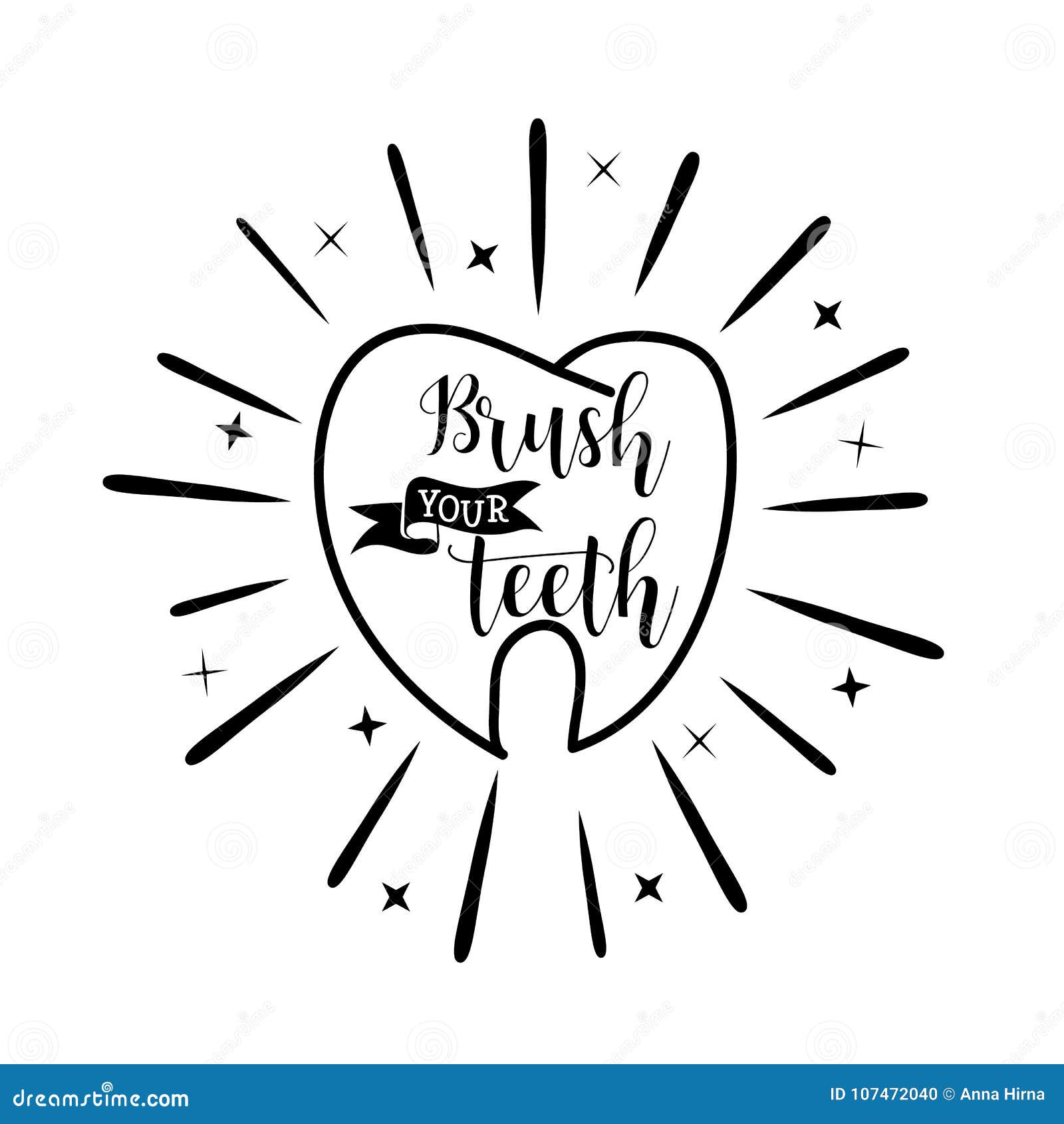 Brossez Vous Les Dents Lettrage Affiche De Motivation De Citation De Soins Dentaires Carte De Voeux De Day De Dentiste Illustration Stock Illustration Du Dents Carte