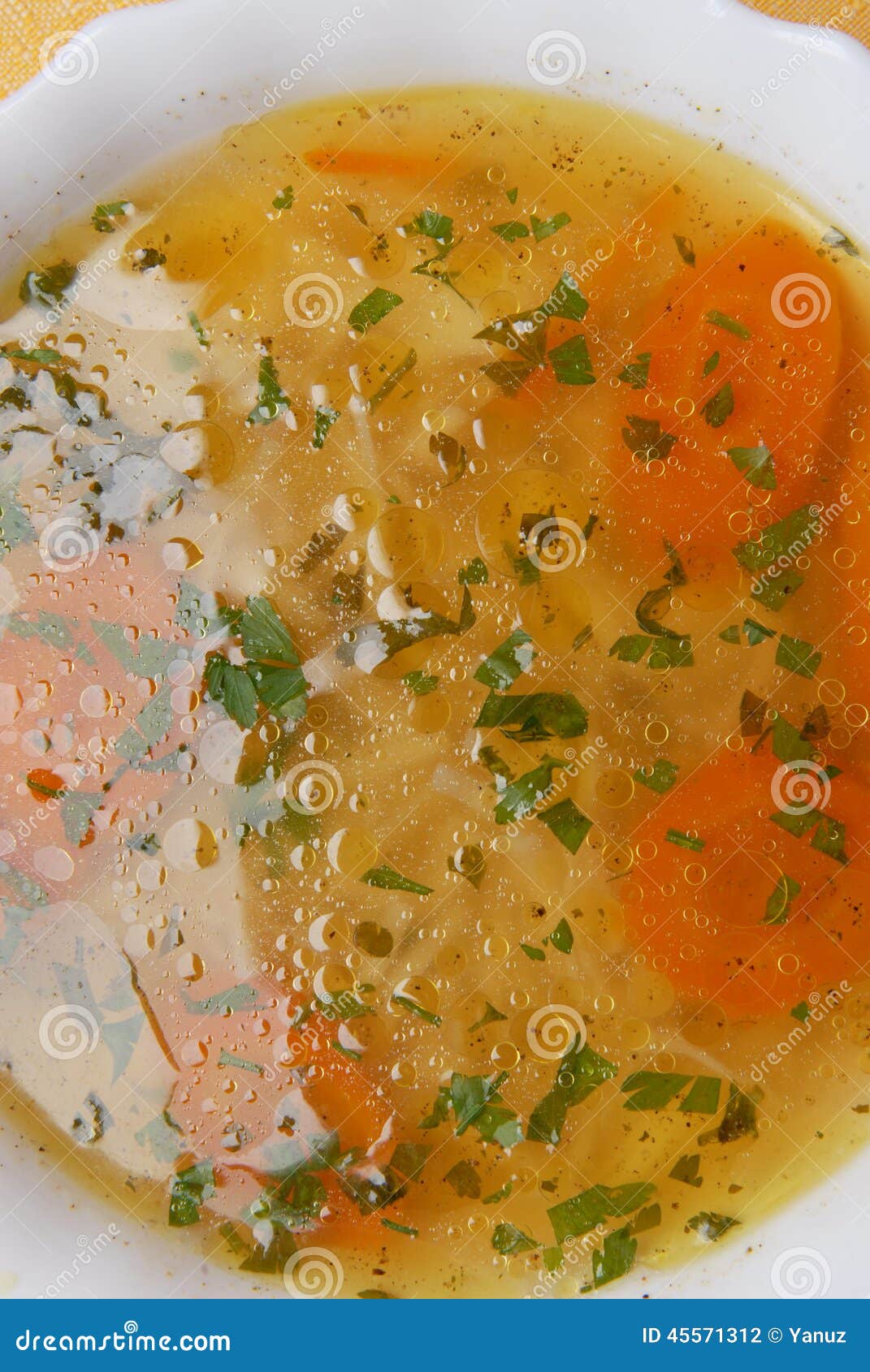 Broth , chicken soup stock photo. Image of thin, homemade - 45571312