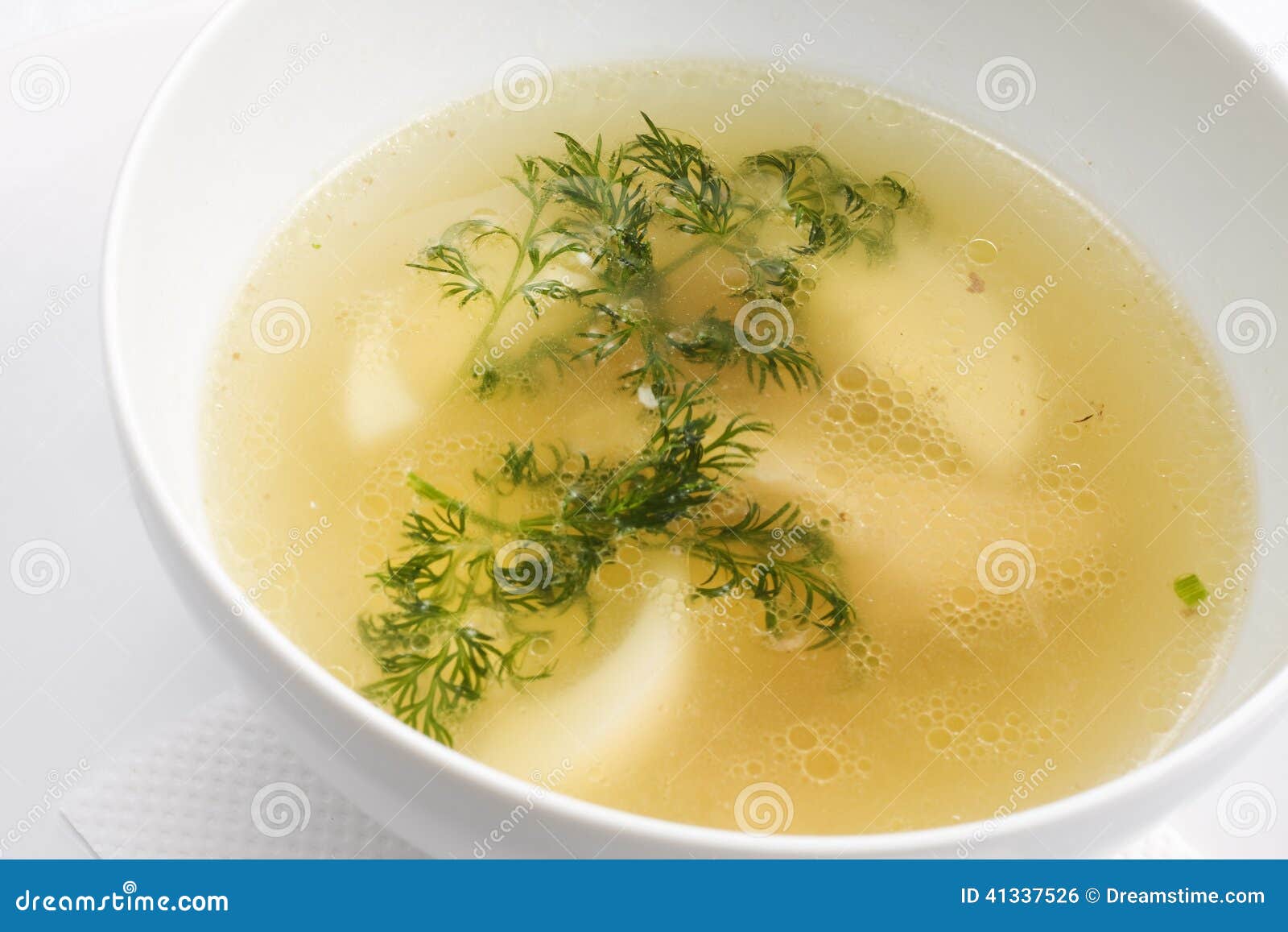 Broth with egg stock photo. Image of light, kitchen, plate 41337526