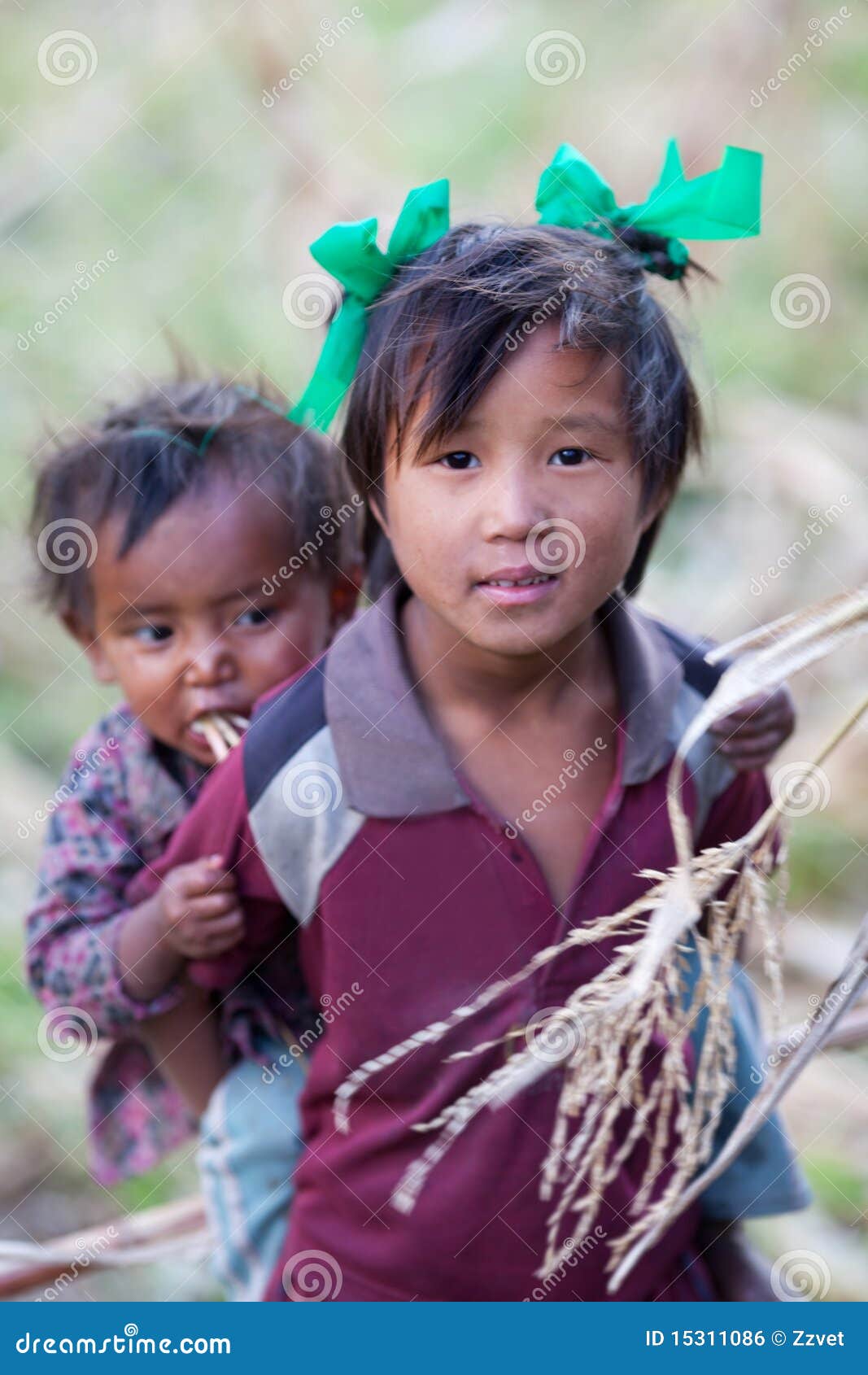 Brother and Sister from Gorkha, Nepal Editorial Photo Image of corn