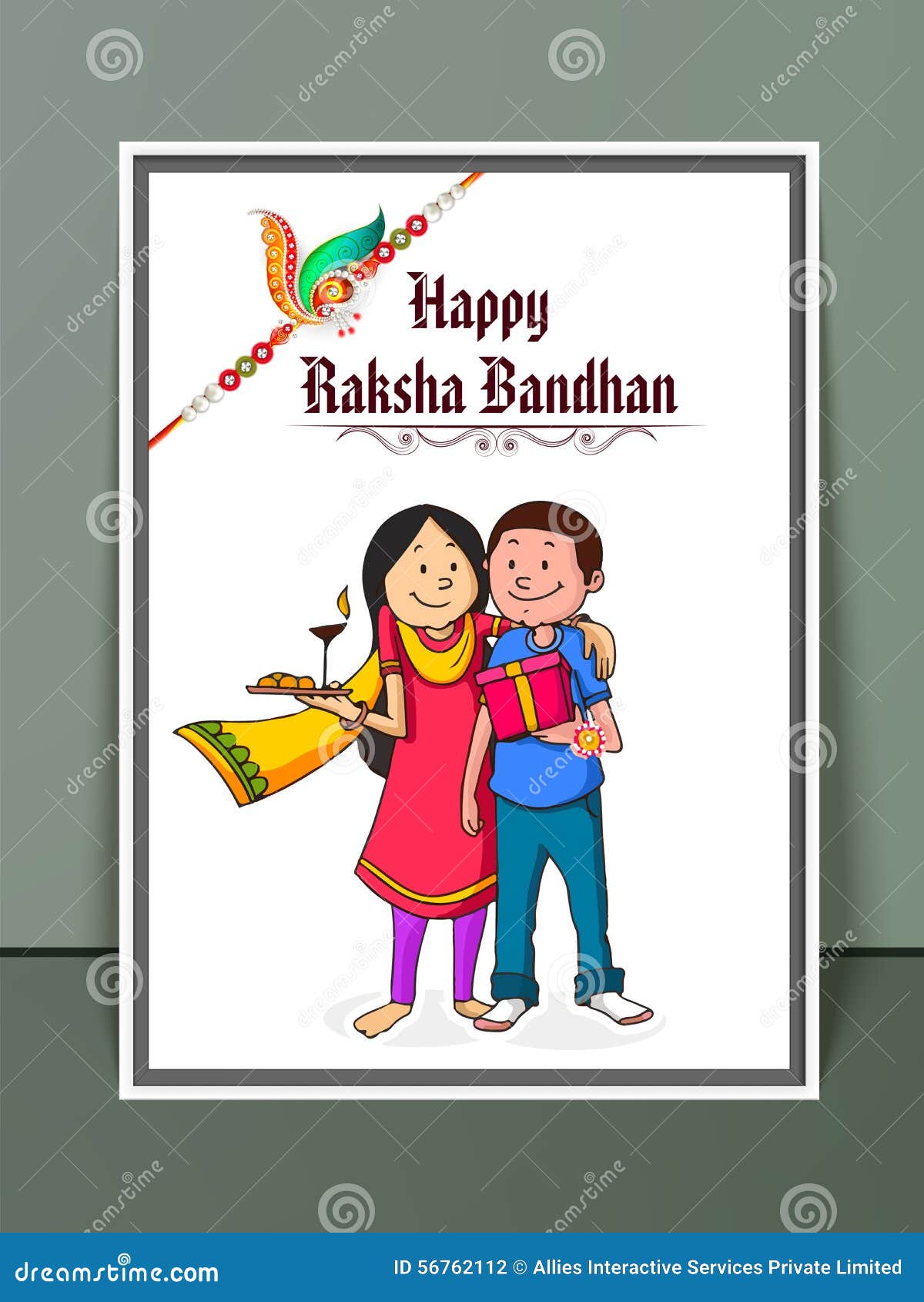 Brother and Sister for Raksha Bandhan Celebration. Stock ...