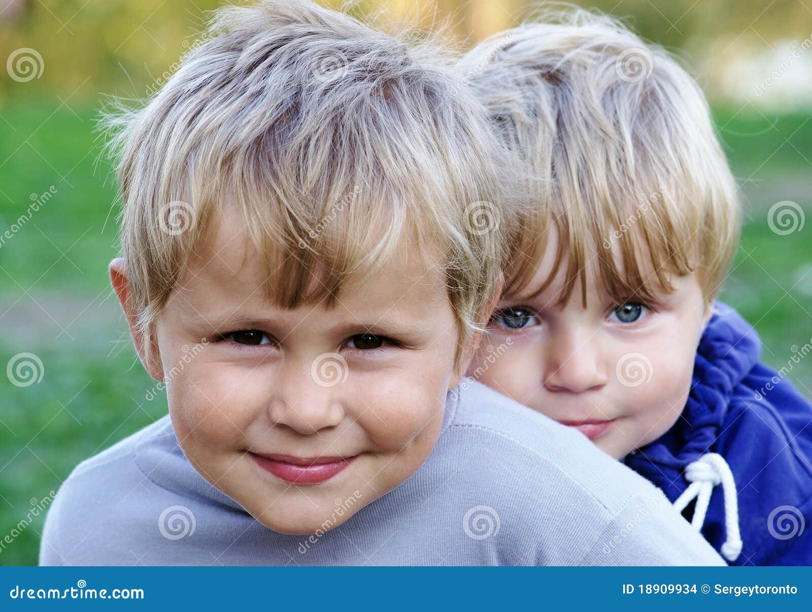 Brothers in casual clothes stock photo. Image of outdoors 18909934