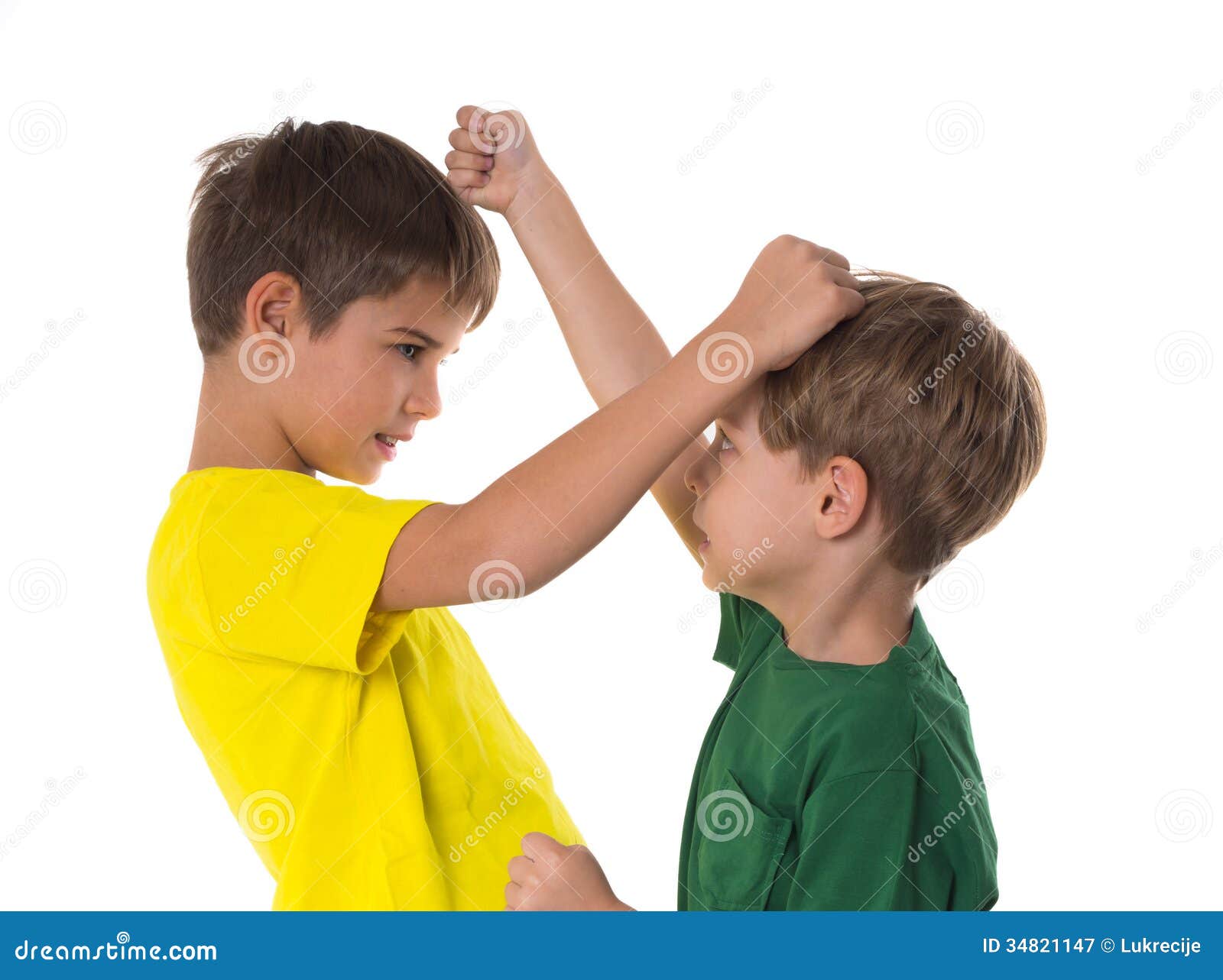 Brothers fighting stock image. Image of behavior, isolated 34821147