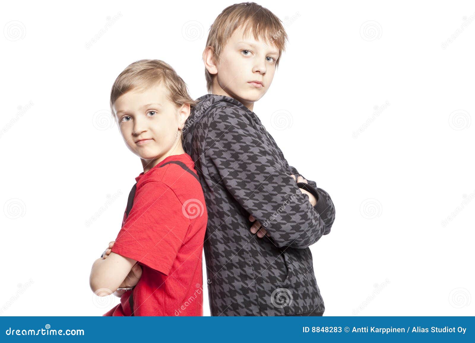 Two Sporty Brothers Posing In Studio Teenage Casual Style Stock Photo  Picture And Royalty Free Image Image 81415771