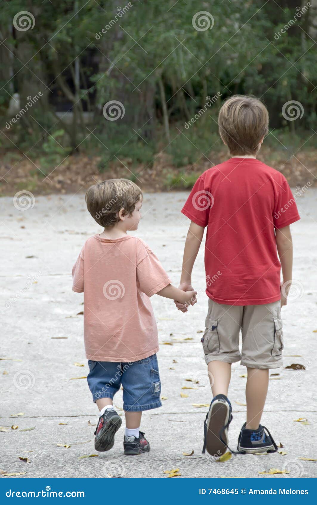 brothers walking