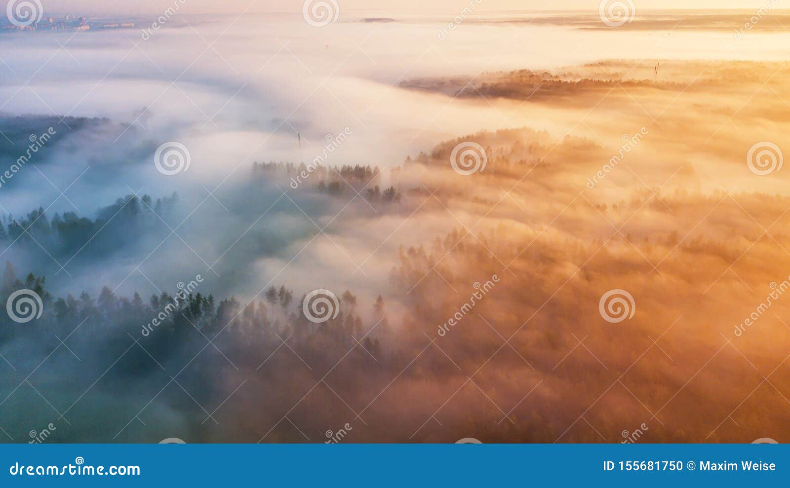 Brouillard De Matin Au Dessus De Region Boisee Panorama Aerien De Paysage De Nature D Ete Photo Stock Image Du Personne Courbes