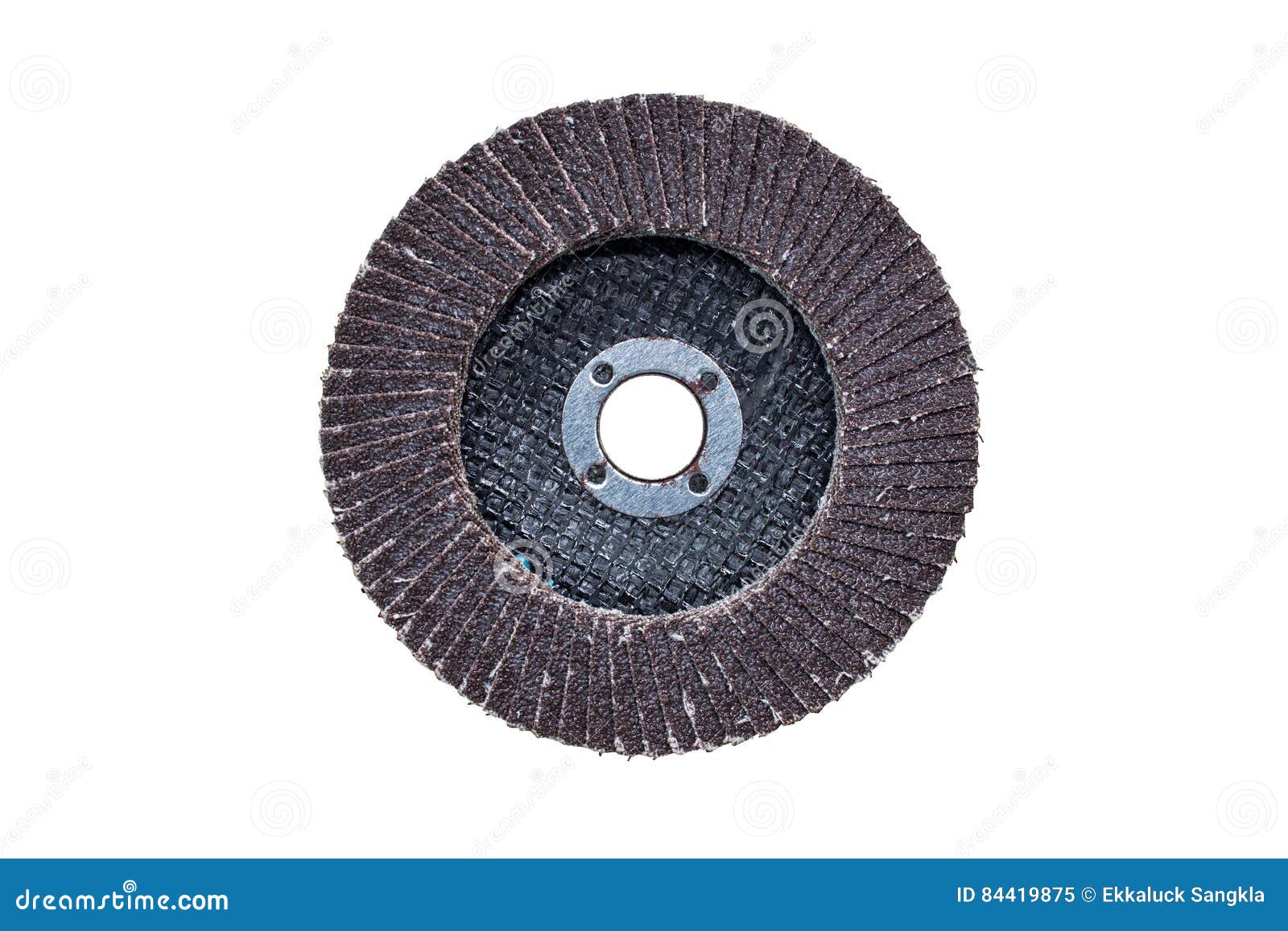Brown Abrasive Wheels Isolated on a White Background Stock Image