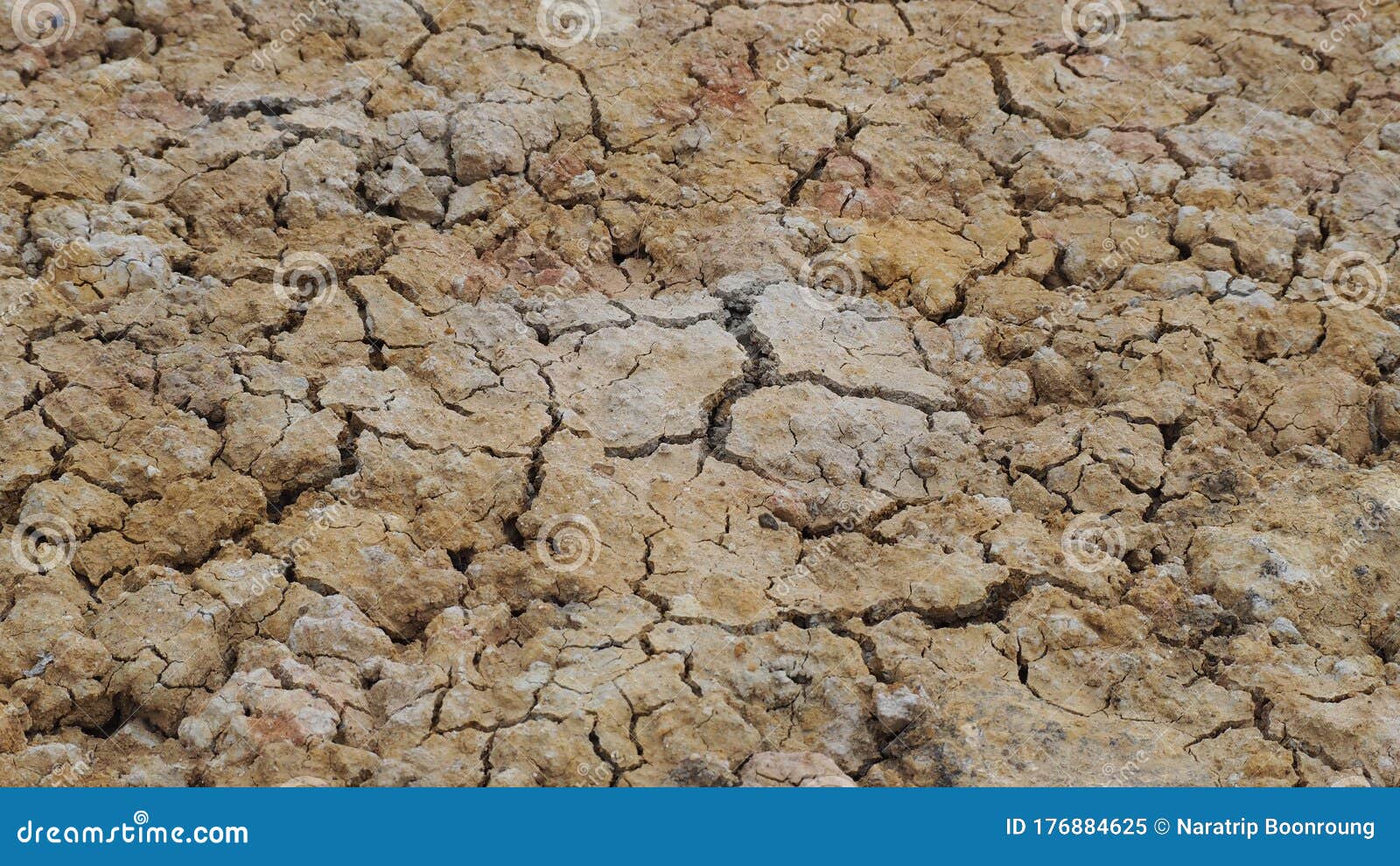 brown arid land surface or cracked soil surface on global warming