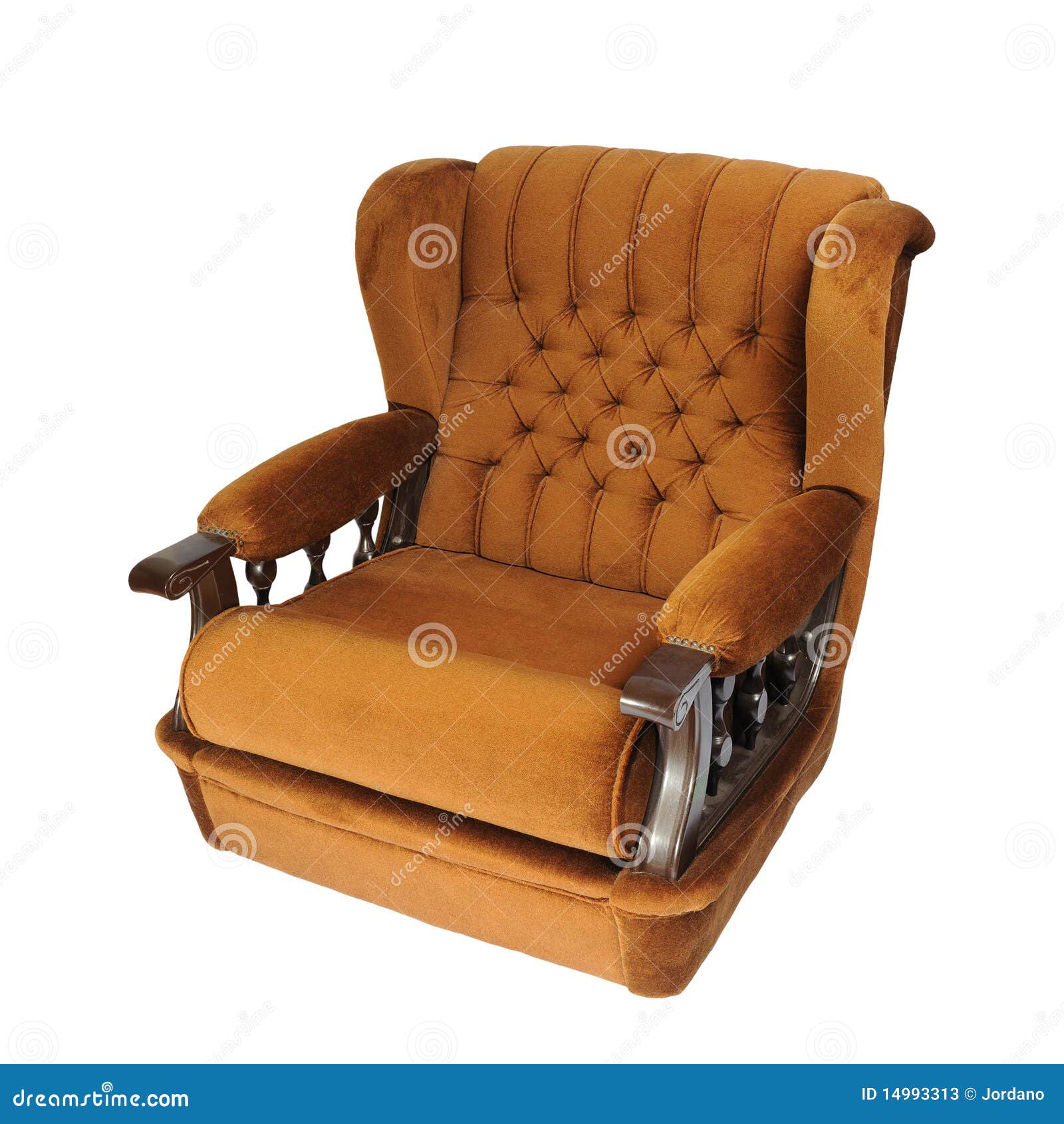 Brown armchair stock image. Image of decoration, indoors 14993313