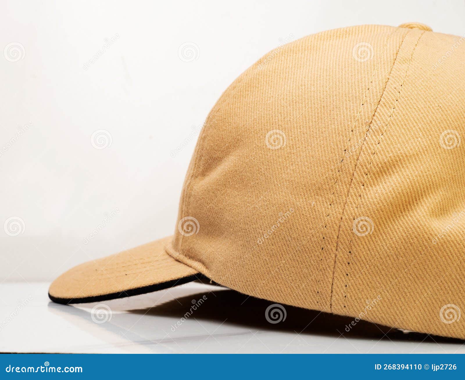 Brown Baseball Hat on a White Background Stock Photo Image of black