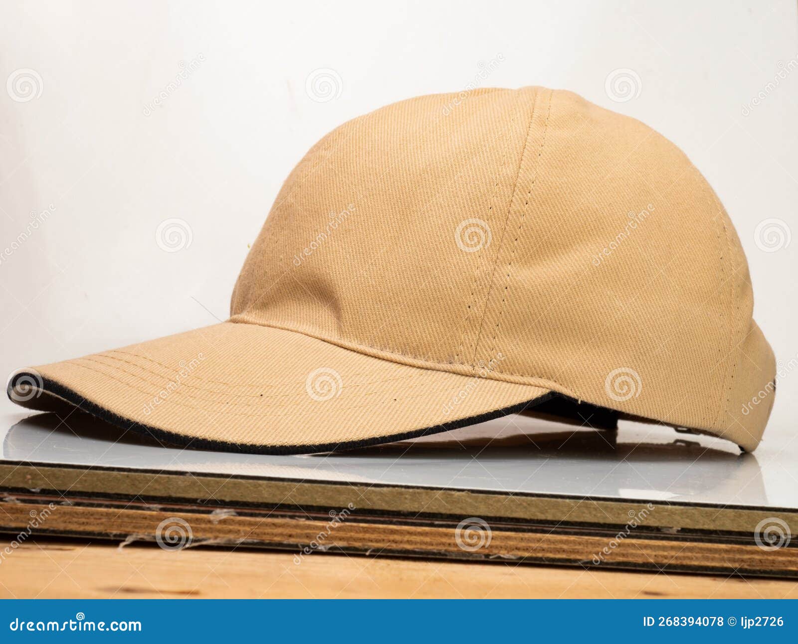 Brown Baseball Hat on a White Background Stock Photo Image of