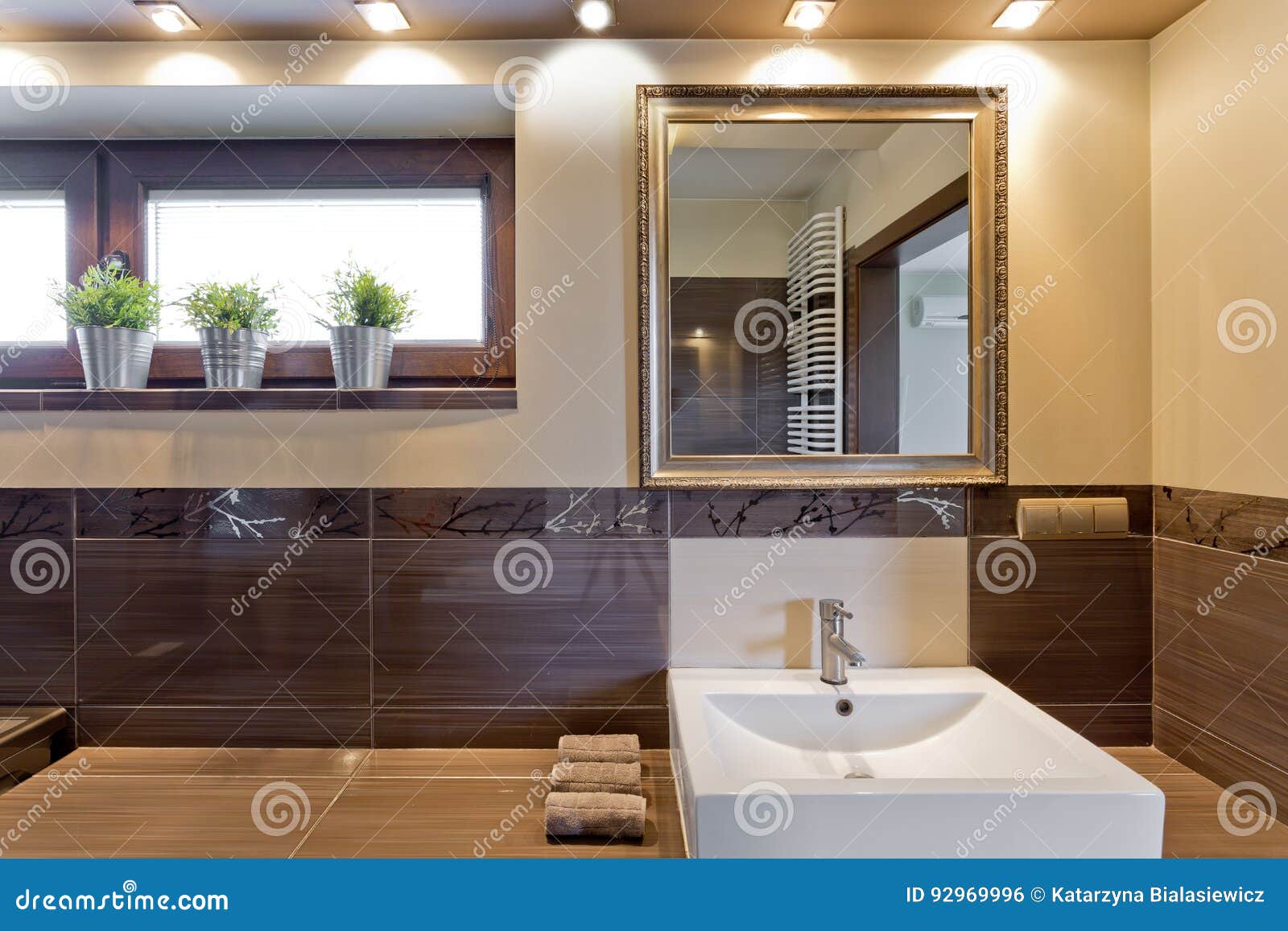 bathroom mirror above sink
