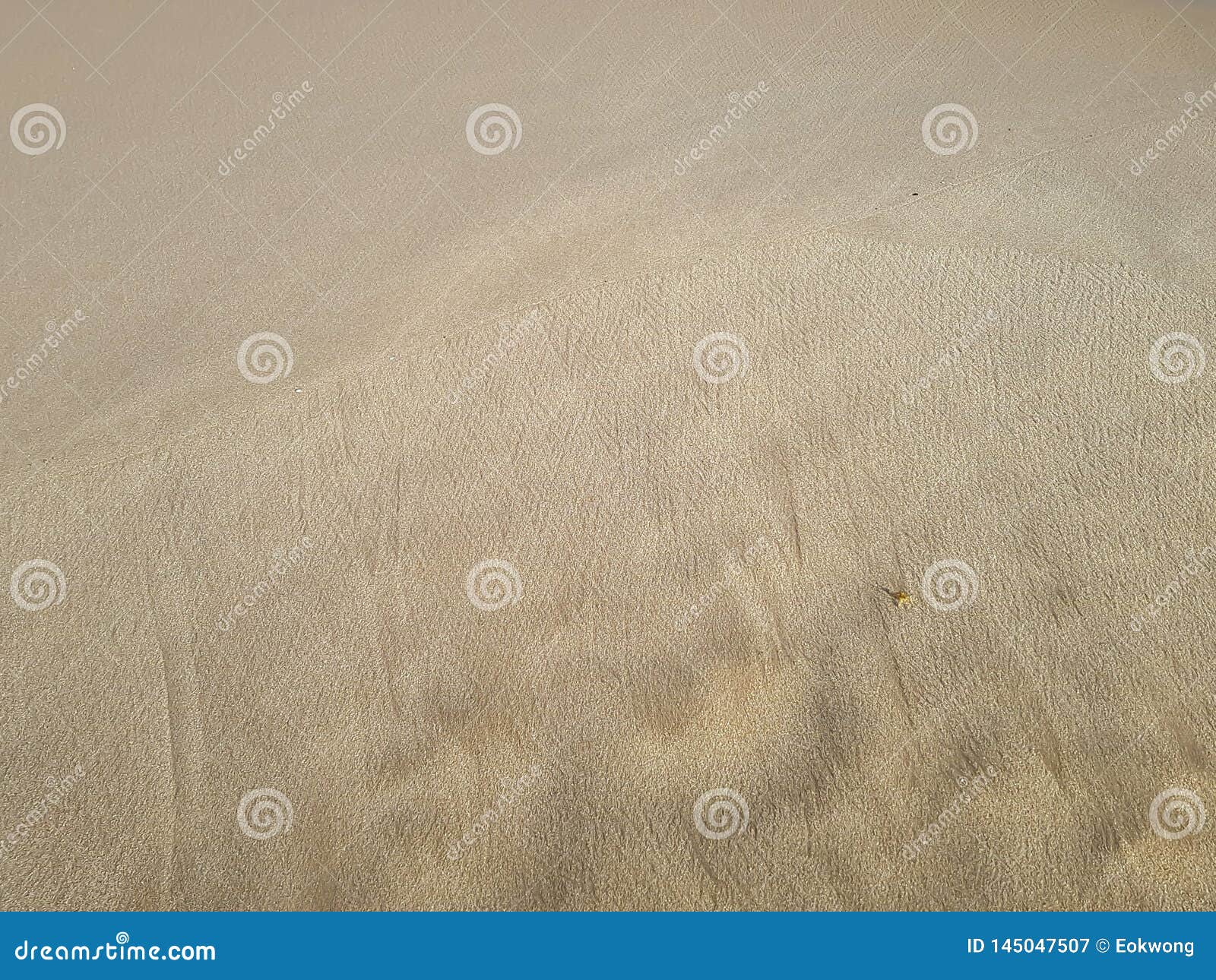Brown Beach Sand Background, with Sweeping Patterns Created by Wave