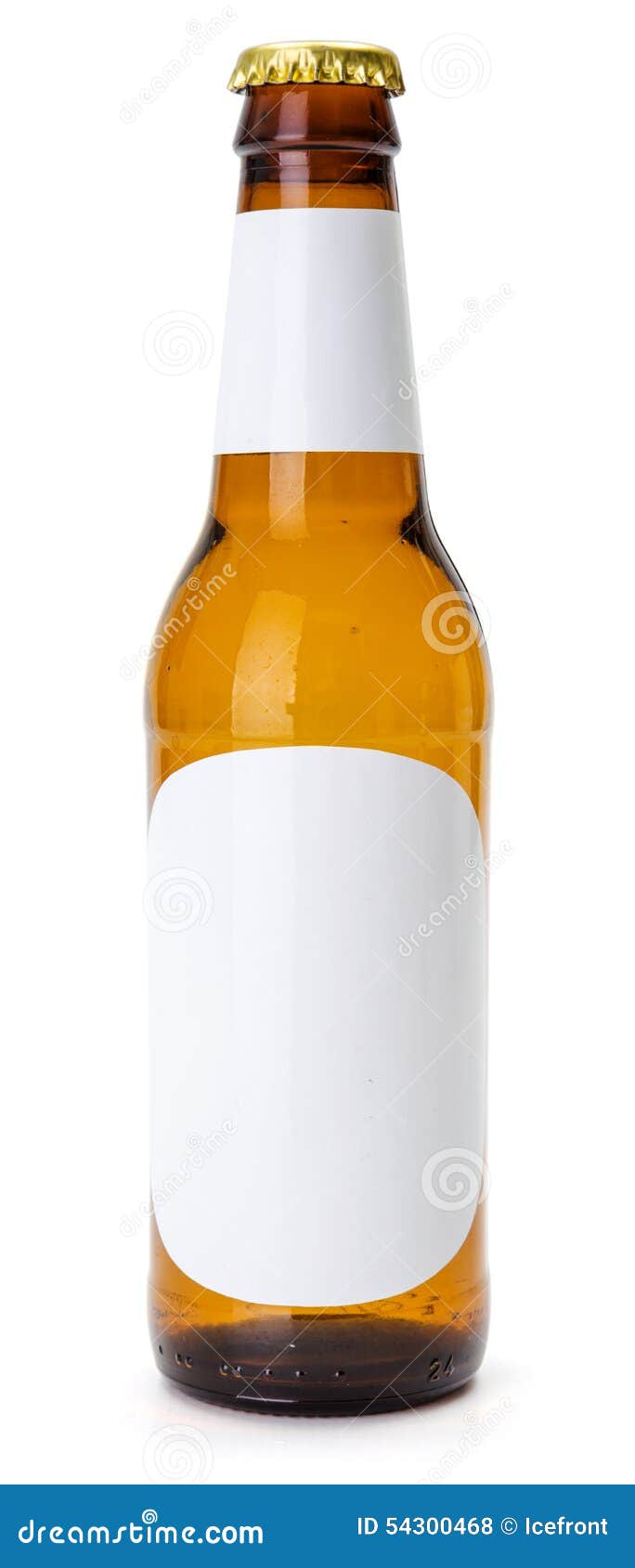 Brown Beer Bottle with White Blank Labels Stock Photo Image of brown, cool 54300468