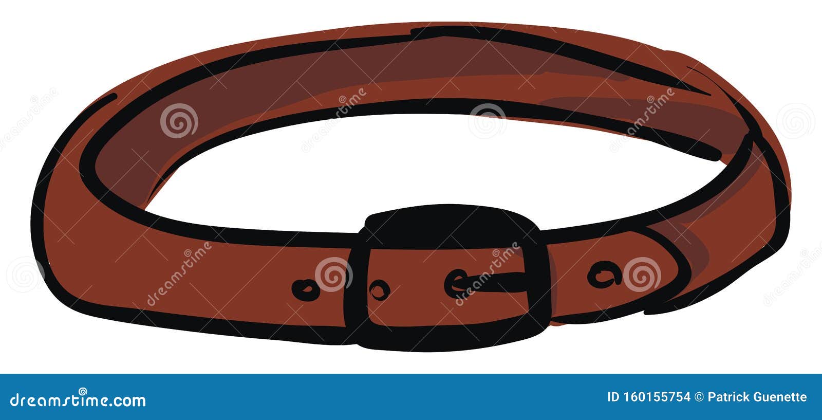 A Brown Belt with Buckle Vector or Color Illustration Stock Vector ...