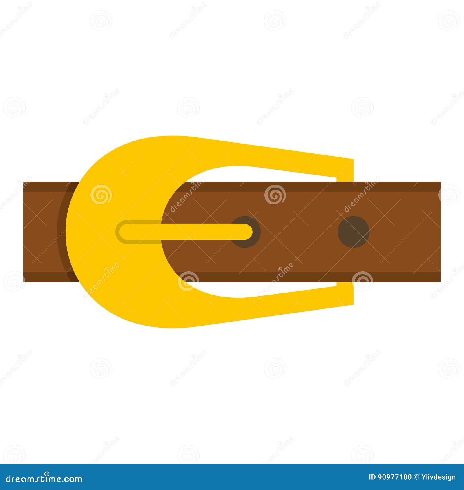 Brown belt icon isolated stock vector. Illustration of natural - 90977100