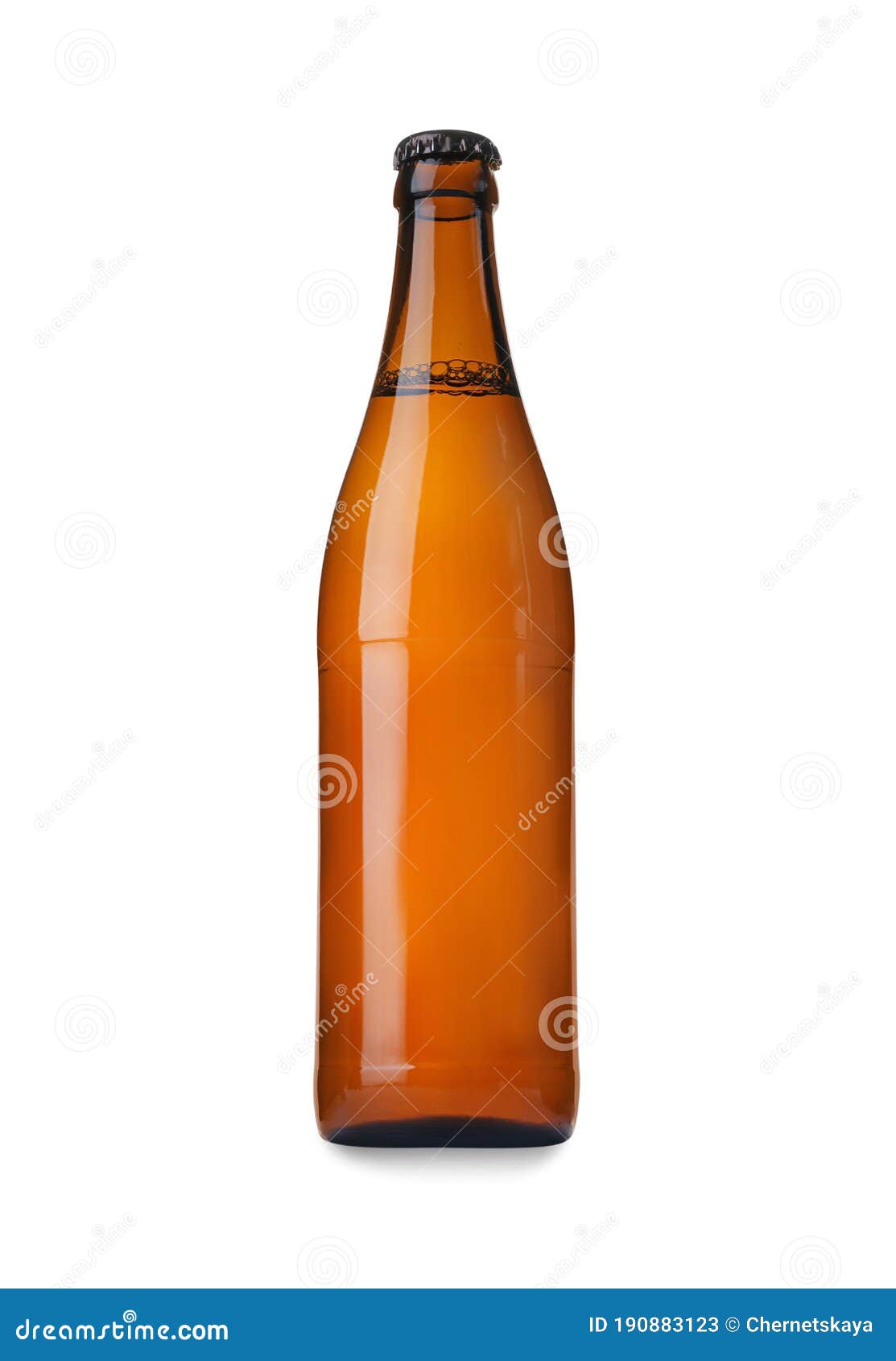 Brown Bottle of Beer Isolated Stock Image Image of isolated, color