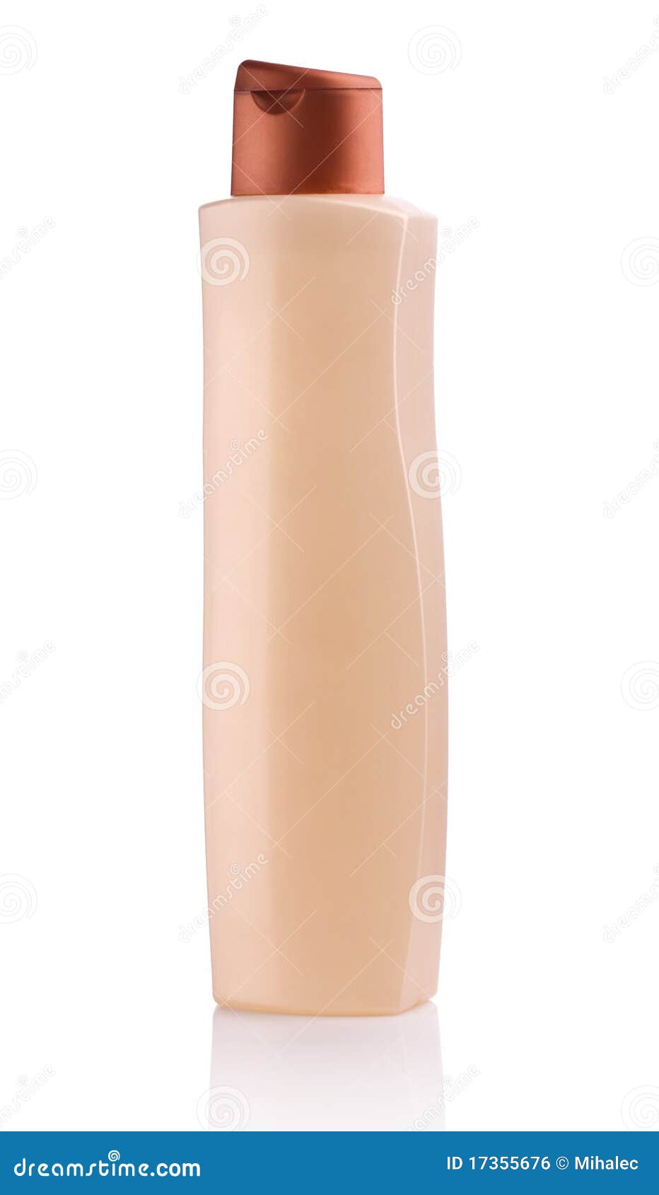 Brown bottle of shampoo stock photo. Image of plastic 17355676