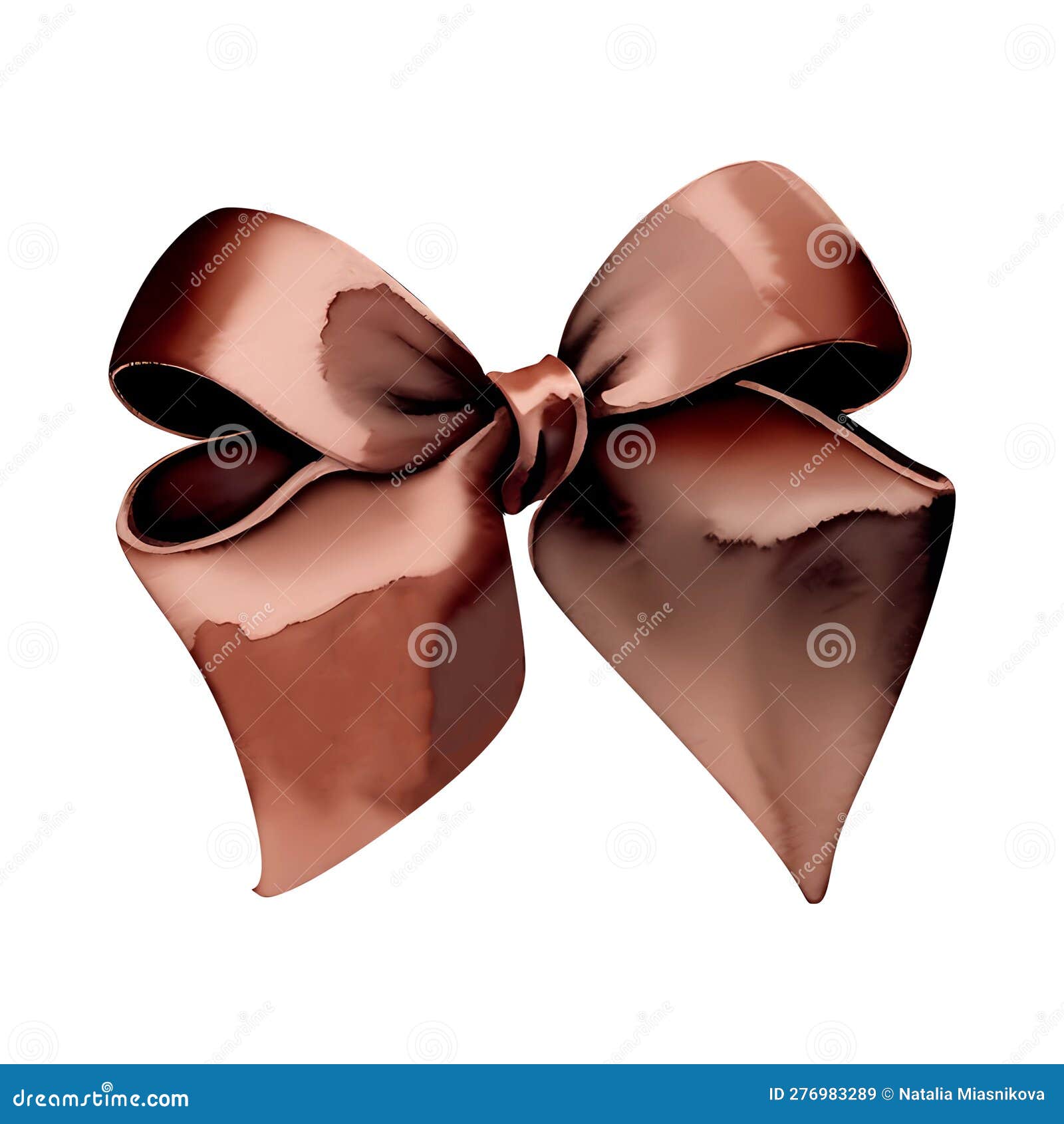 Brown Ribbon tied in bow watercolor 11967174 PNG