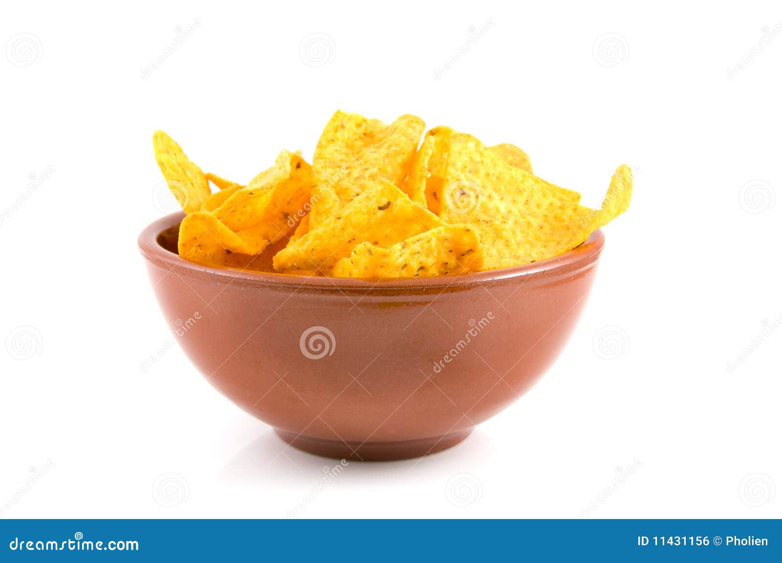Brown Bowl With Tortilla Chips Stock Photo Image of nacho, tortilla 11431156