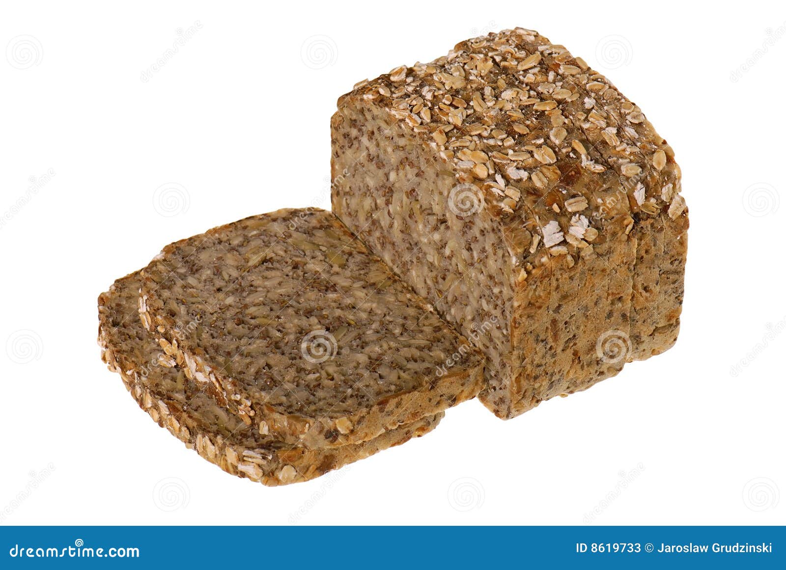 Brown bread with seeds stock image. Image of isolated 8619733