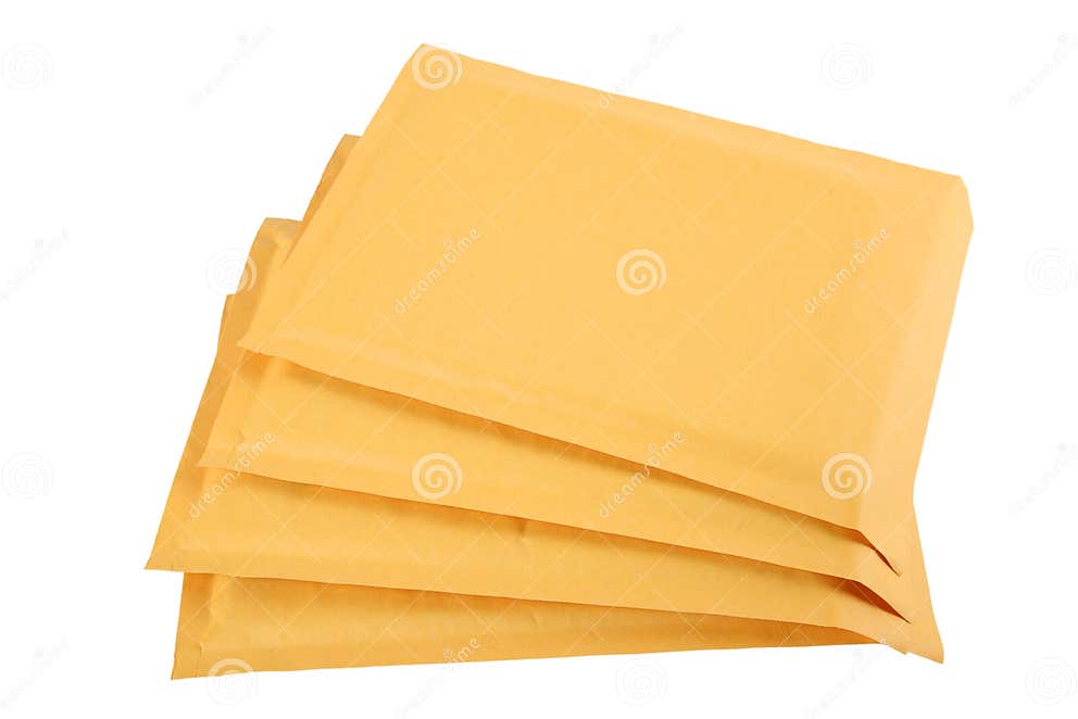 Brown Bubble Mailers stock image. Image of fragile, delivery 12795493