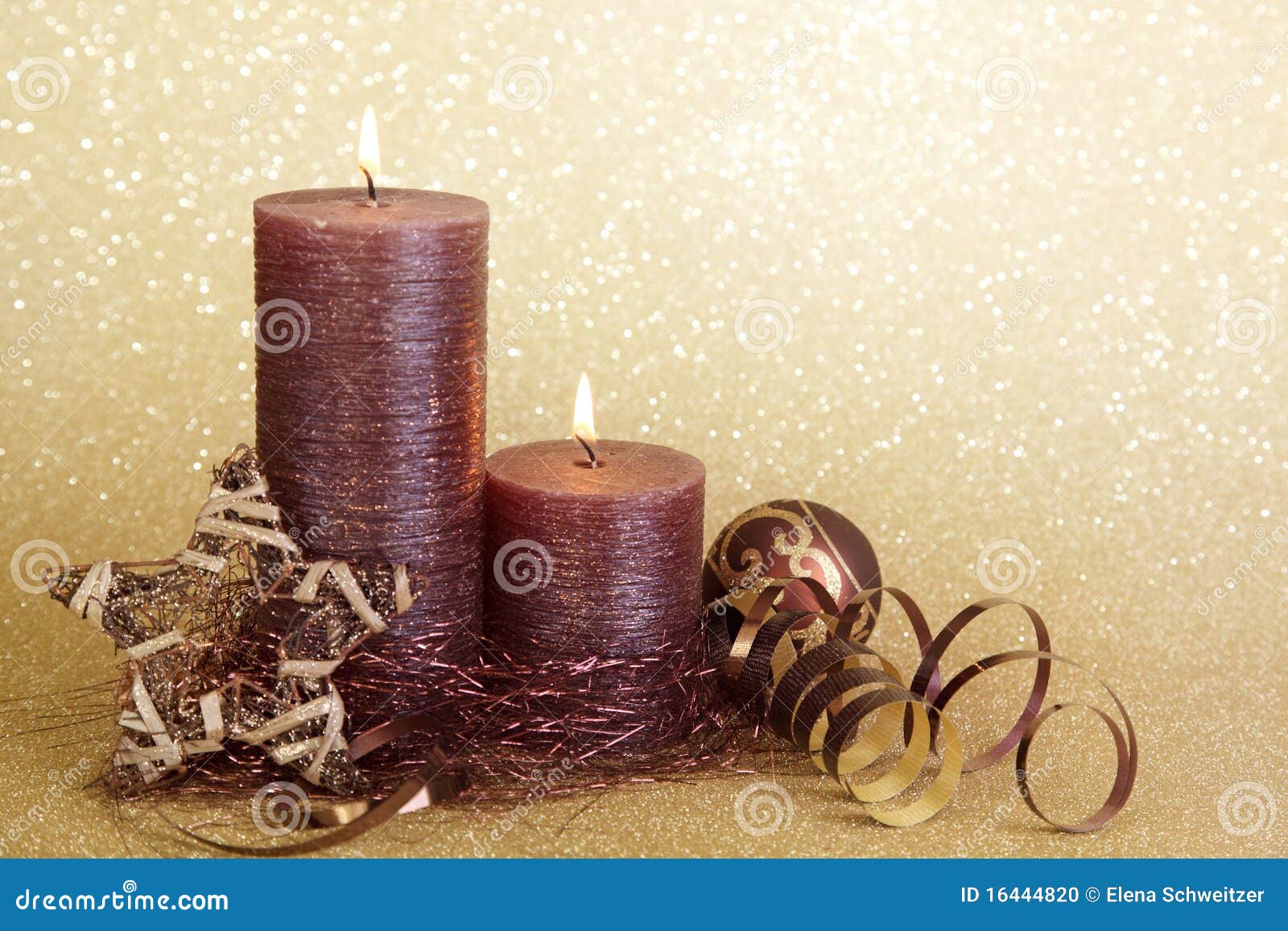 Brown candle stock photo. Image of horizontal, decor 16444820