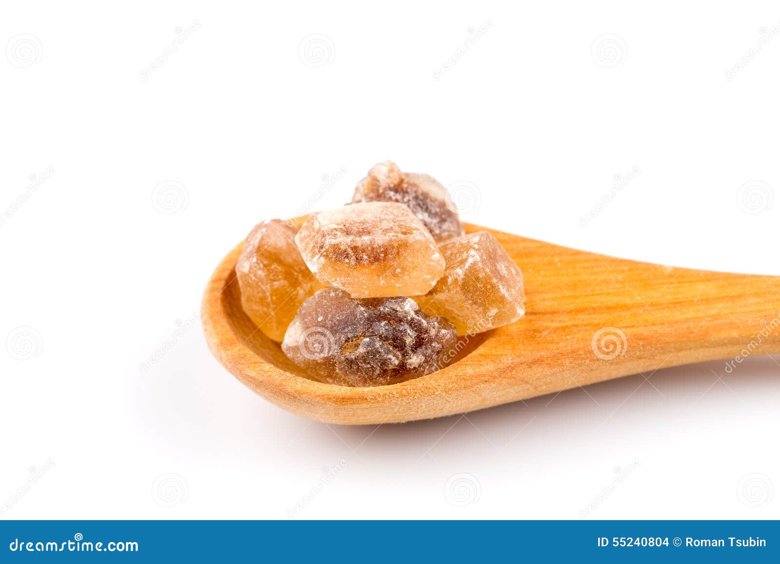 Brown Caramelized Sugar in a Wooden Spoon Stock Photo Image of