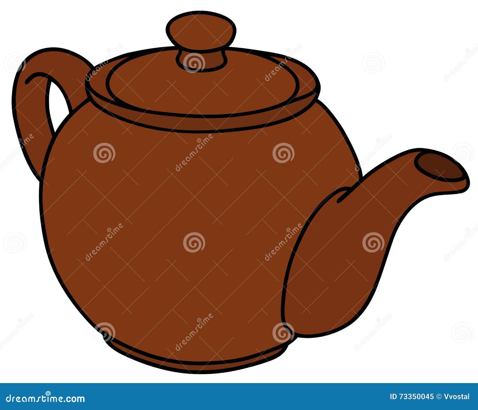 Brown ceramic pot stock vector Illustration of vector 73350045