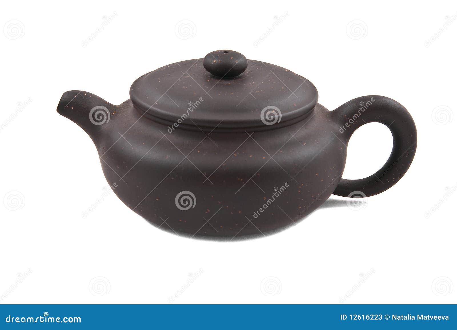 Brown Ceramic Teapot with Cover Stock Image Image of ornate, dishware