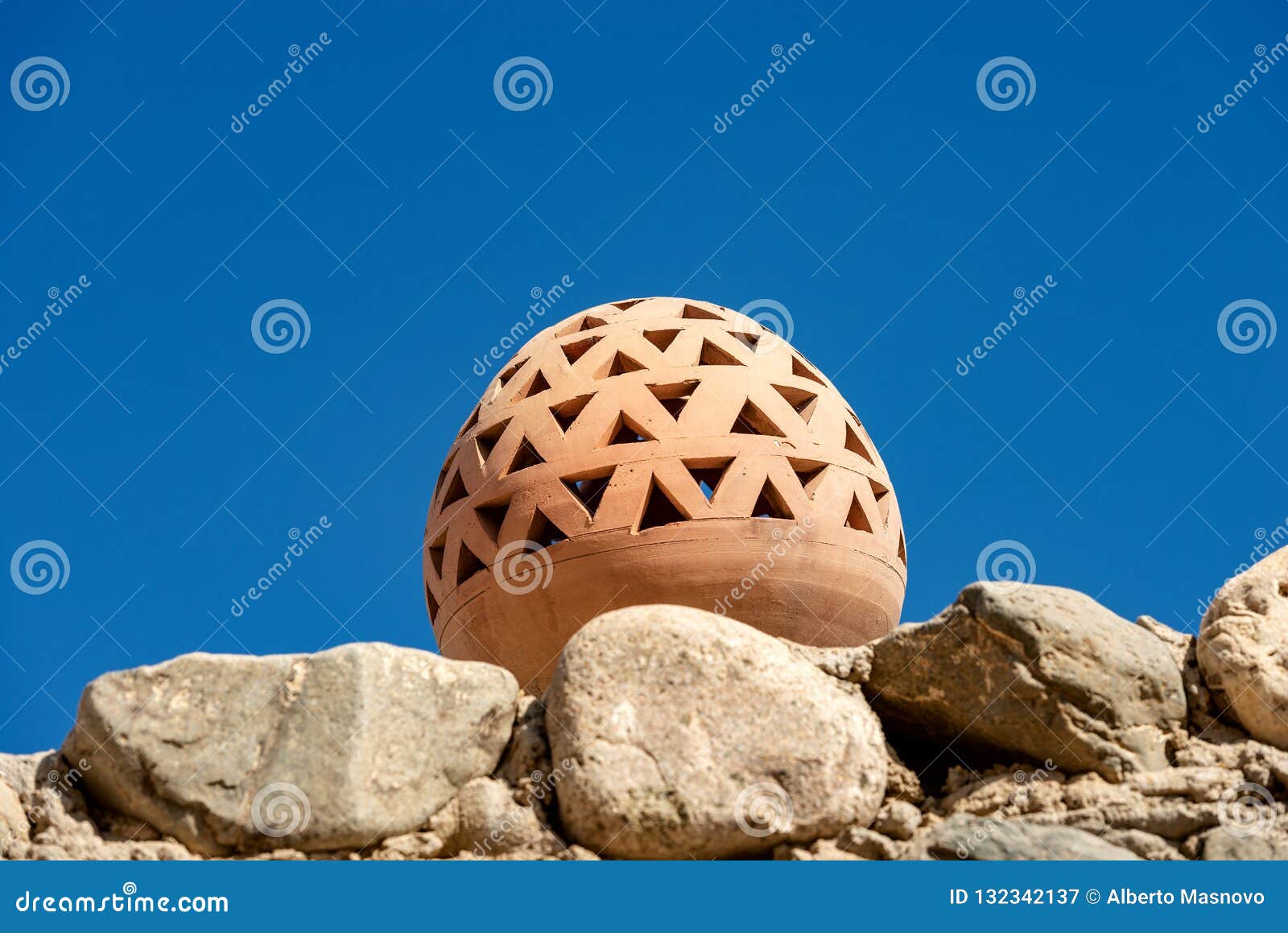 Brown Clay Lamp - Egypt Africa Stock Image - Image of lantern, brown