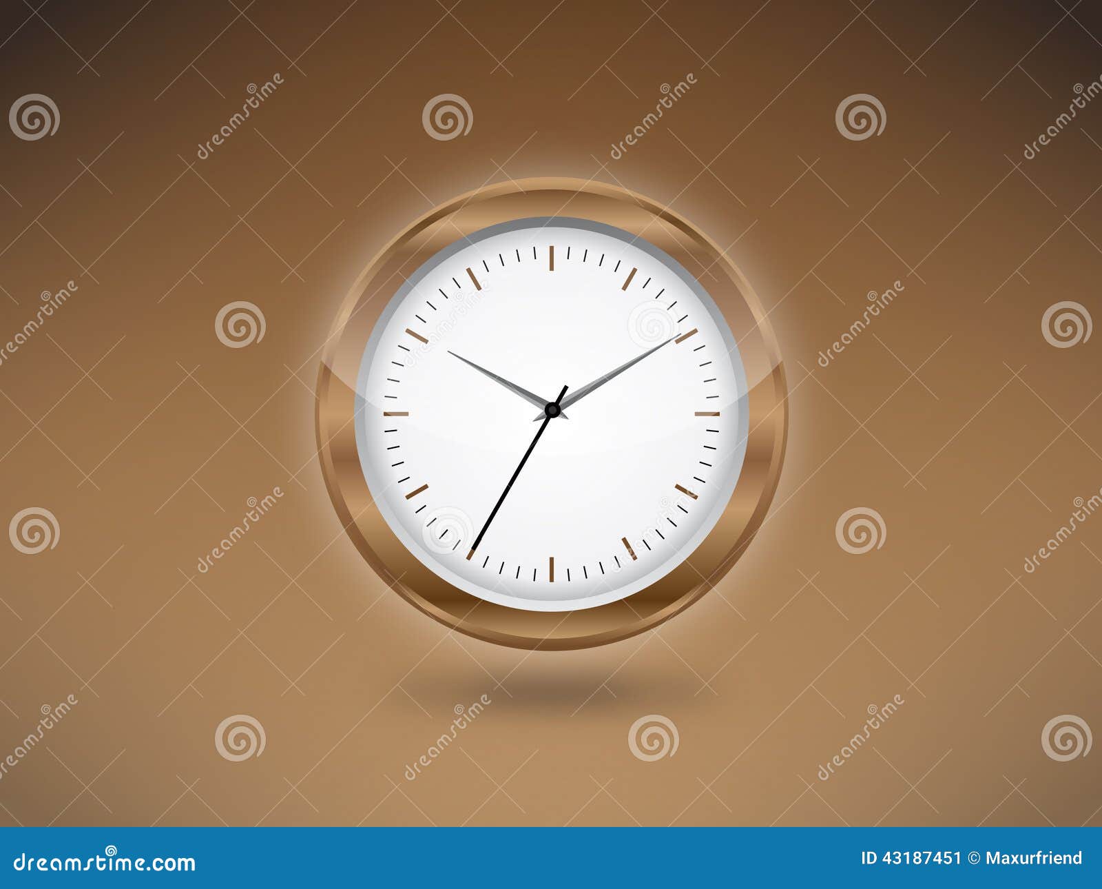 Brown Clock Background Vector Stock Vector Illustration of artwork